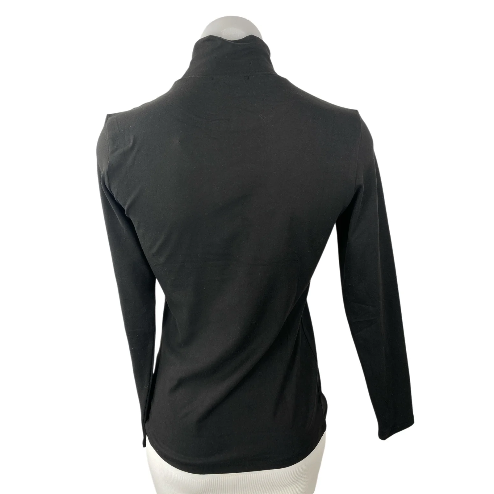 NEW Ekouaer Womens Black Mock Neck Long Sleeve Slim Casual T-Shirt Sweater Top S - Image 4