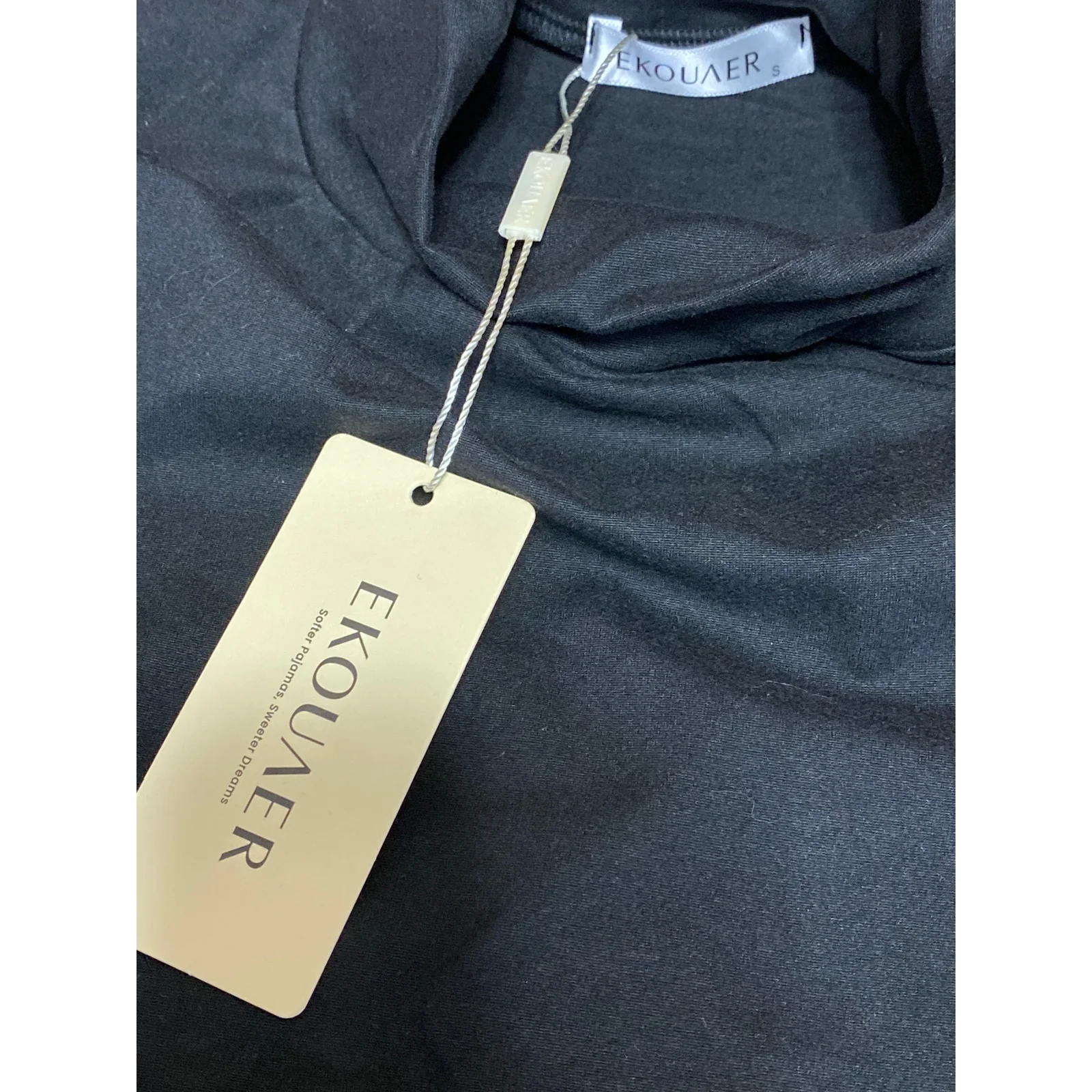 NEW Ekouaer Womens Black Mock Neck Long Sleeve Slim Casual T-Shirt Sweater Top S - Image 5