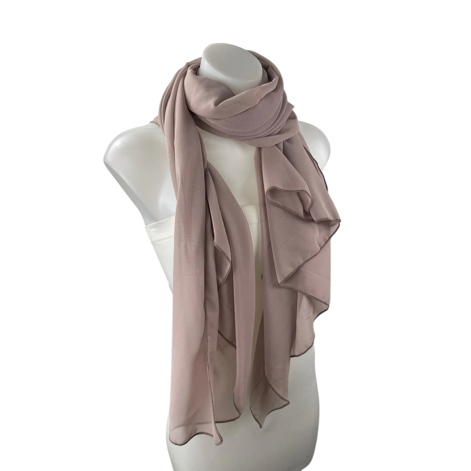 NEW Ekouaer Women's Pink Blush Warmer Snow Shawl Wrap Winter Neck Scarf M - Image 2