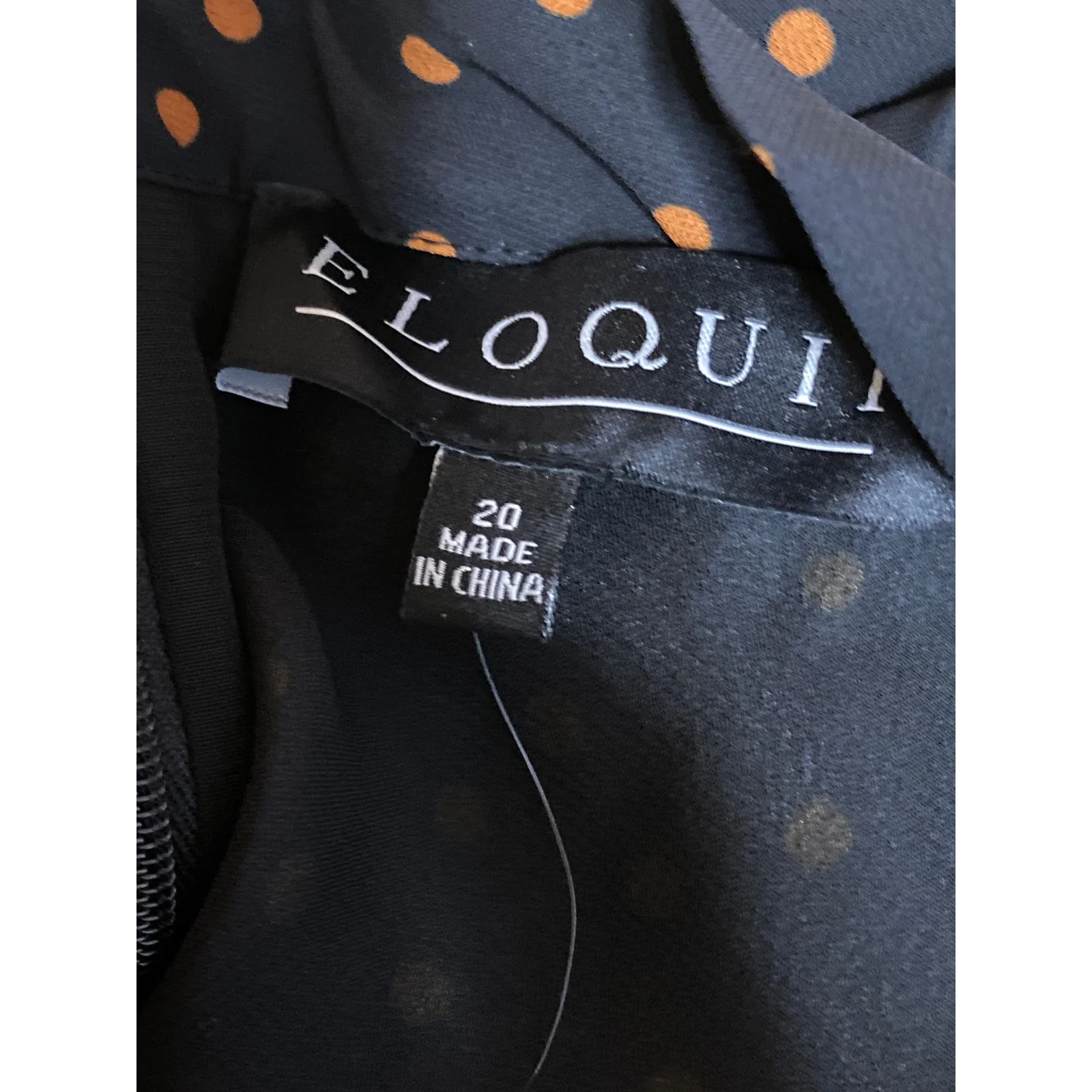 NEW Eloquii Black Polka Dots Sleeveless Mock Neck Asymmetric Midi Dress Size 20 - Image 3