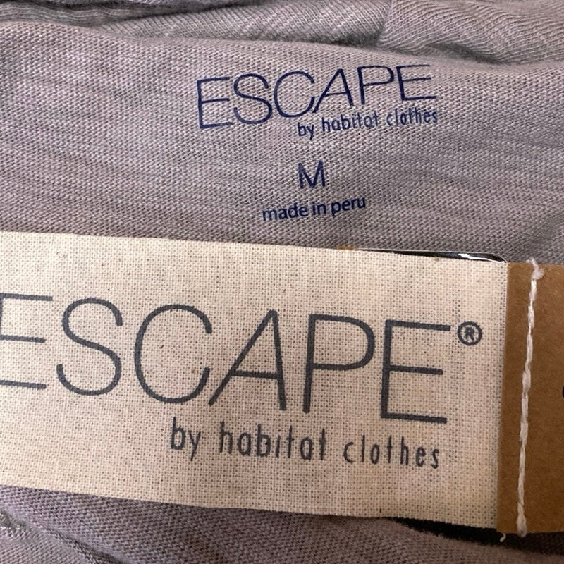 NEW Escape Women's Gray Heather Long Sleeve Hoodie Hooded Sweatshirt Top Size M - Image 4
