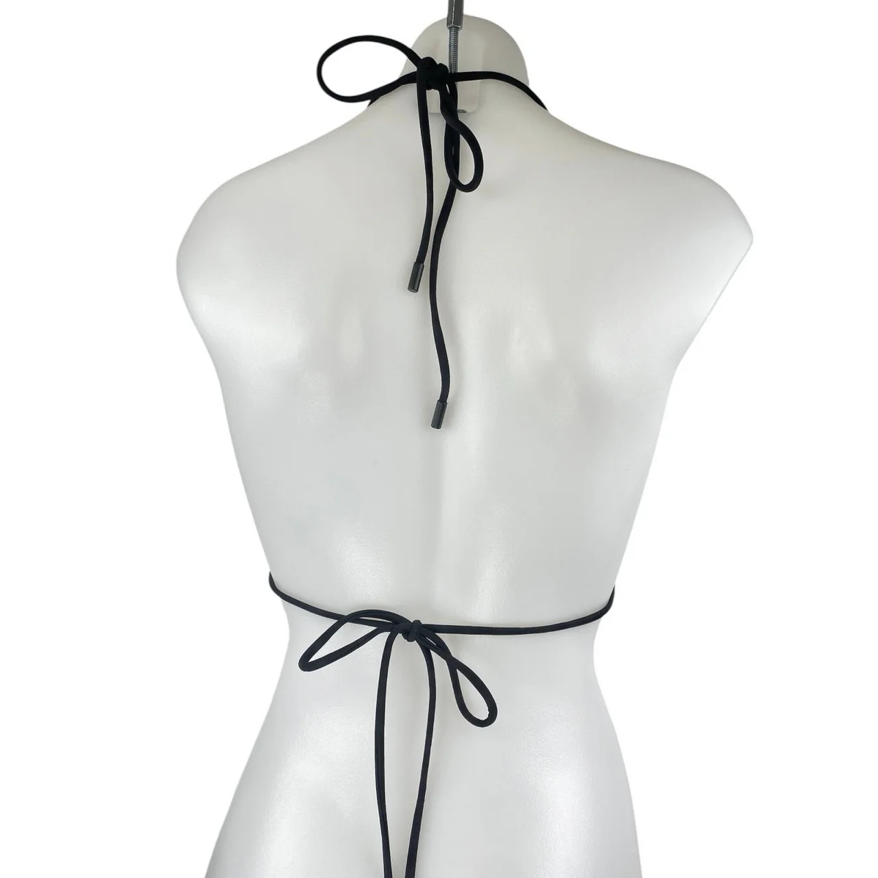 NEW Express Body Contour Swim Black Triangle Halter Bikini Swimwear Top Size S - Image 2