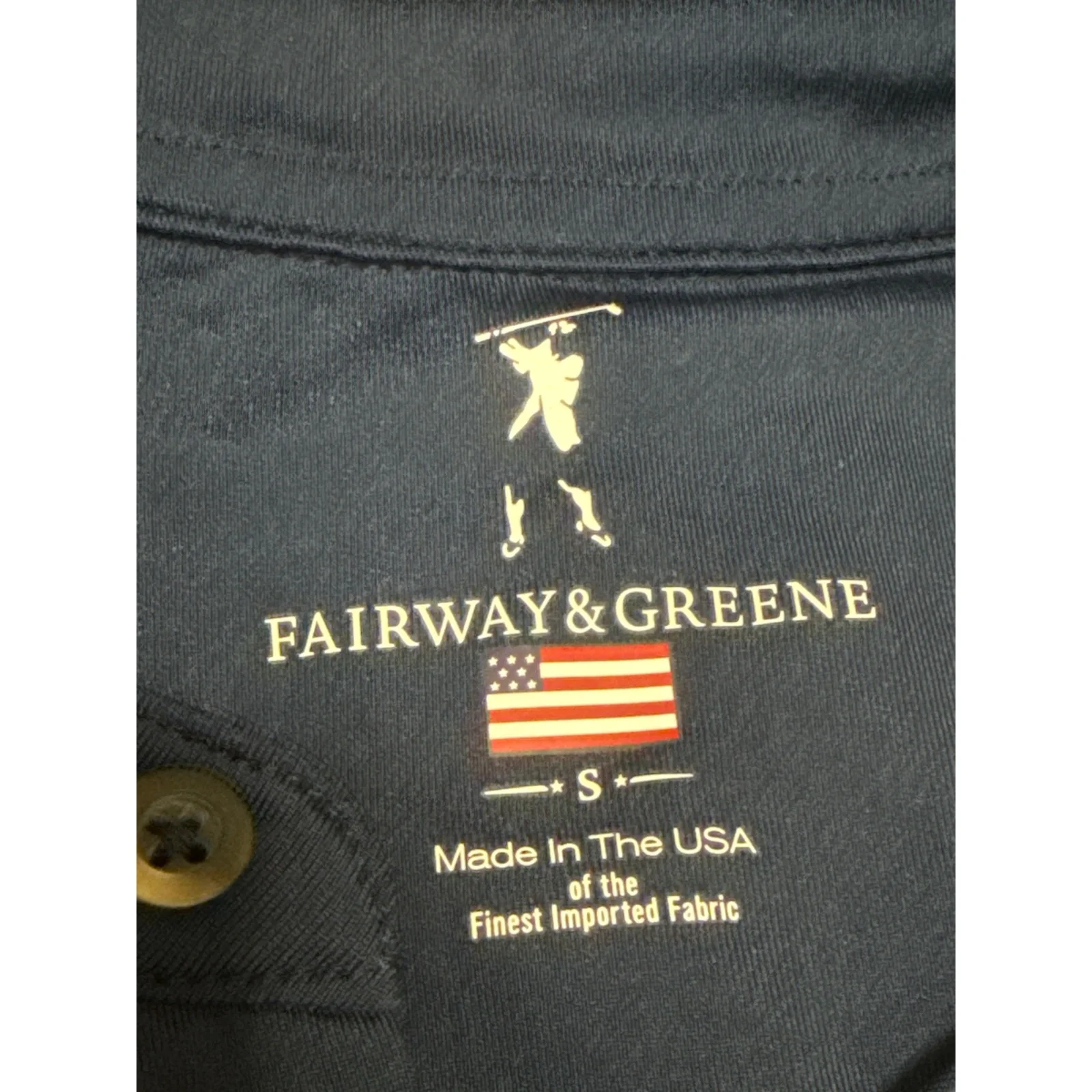 NEW Fairway & Greene Men's Navy Blue Short Sleeve Golf Polo Shirt Top Size S - Image 4