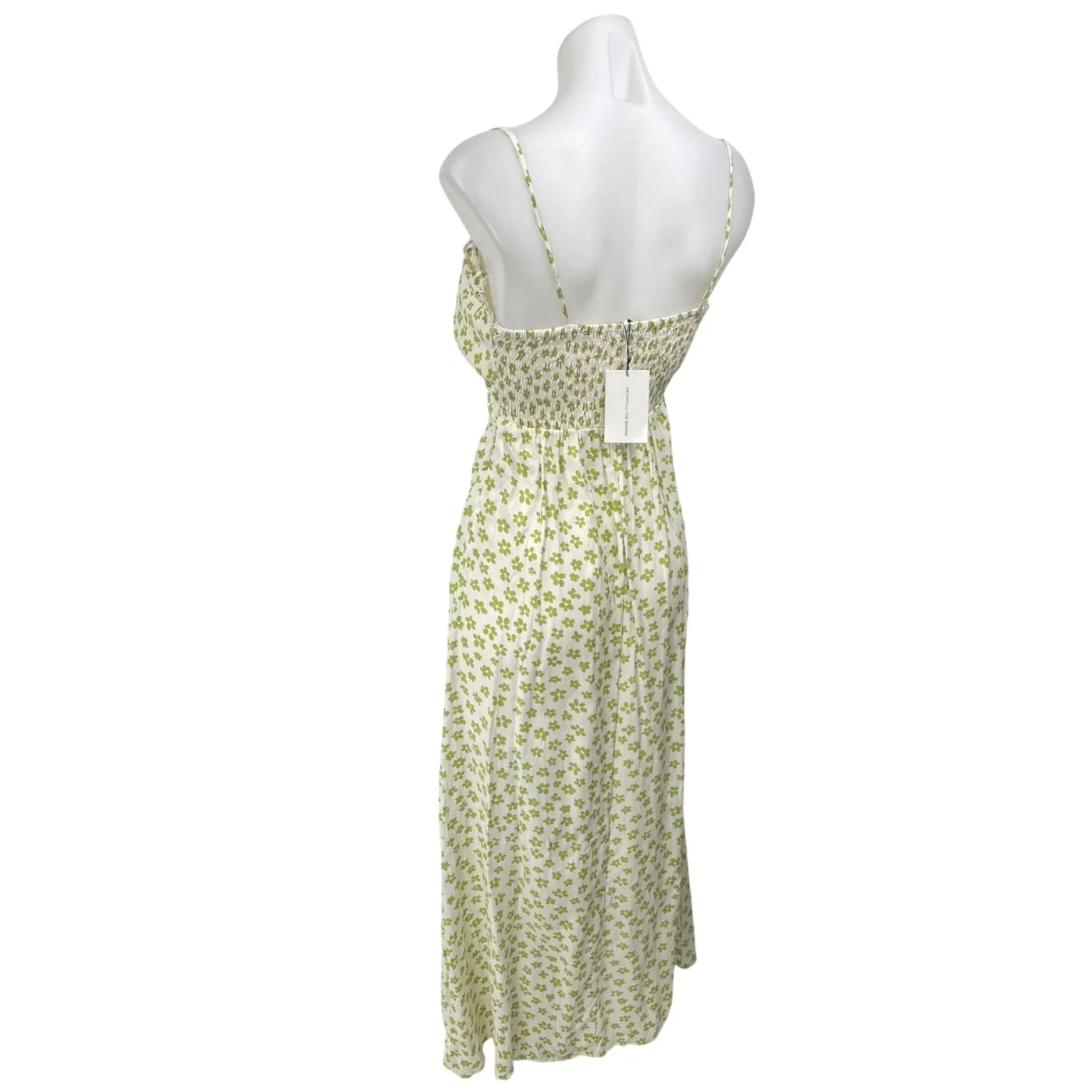 NEW Faithfull The Brand Gita Green Floral Sleeveless Smocked Maxi Midi Dress 4 - Image 2