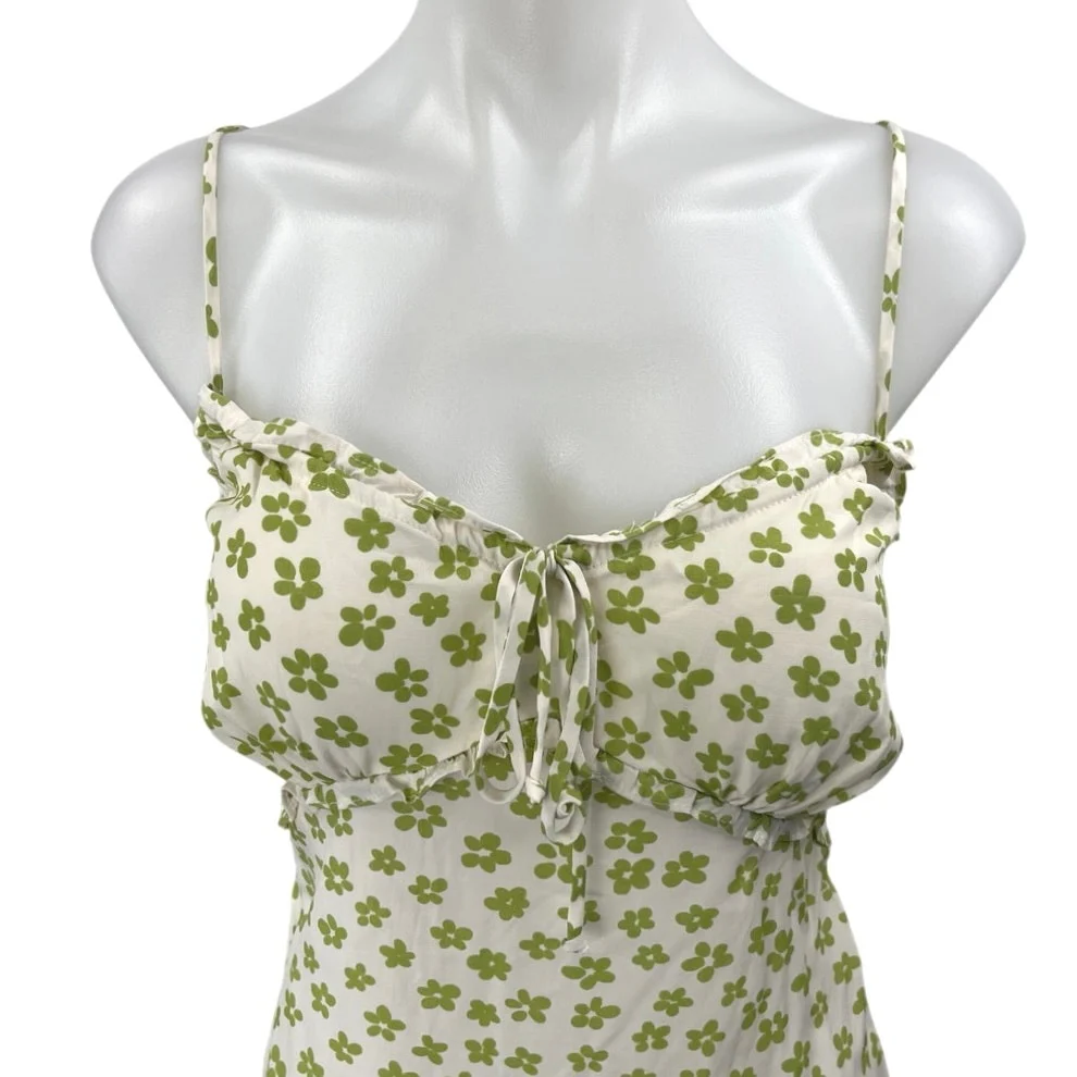 NEW Faithfull The Brand Gita Green Floral Sleeveless Smocked Maxi Midi Dress 4 - Image 3
