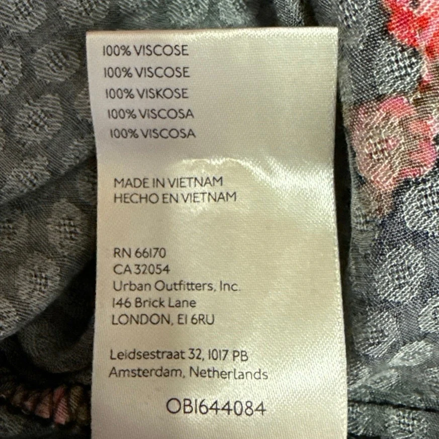 NEW Free People Silas Women's Black Red Floral Paisley Cowl Neck Tank Top Sz XS - Image 5