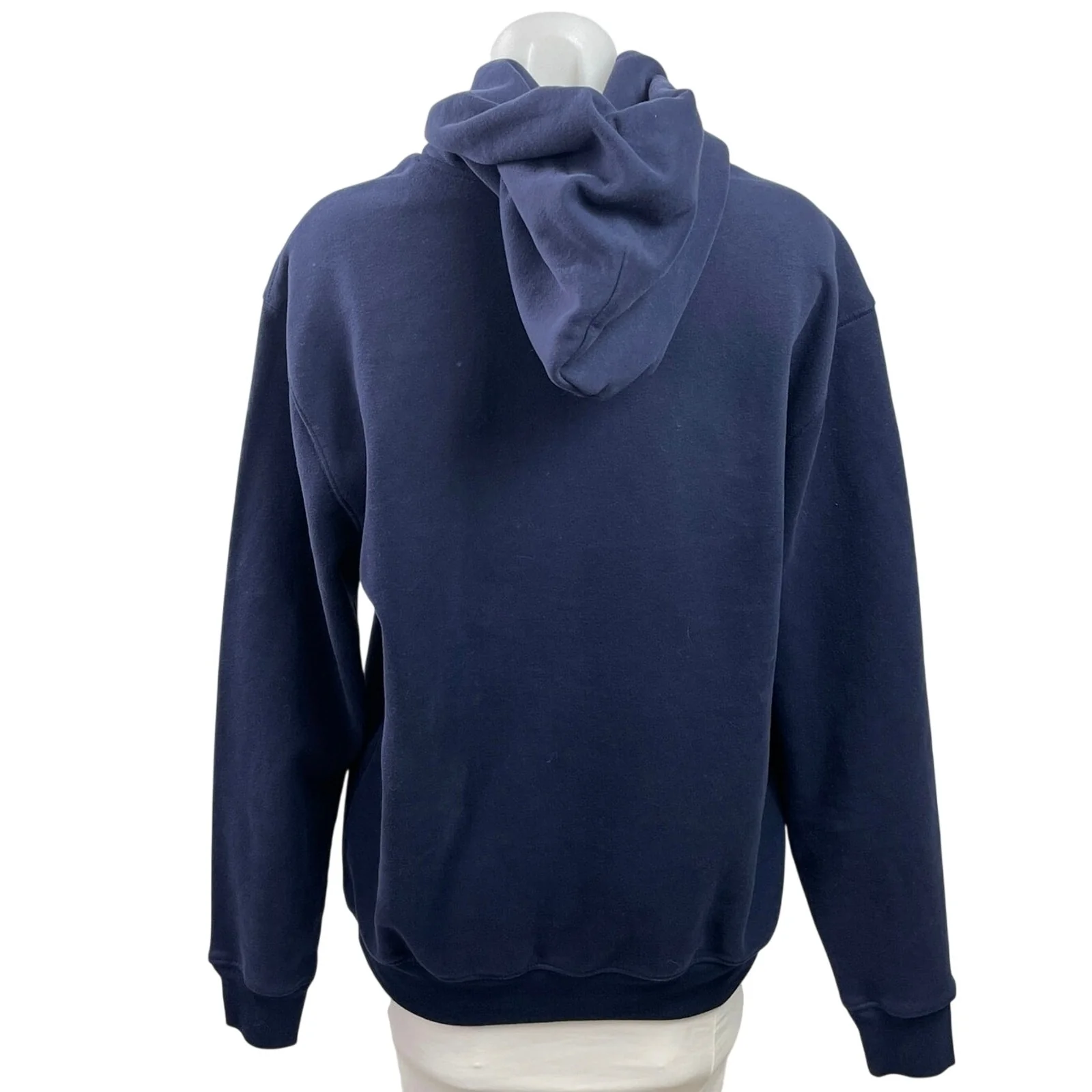 NEW Gap Women's Navy Blue Gray Logo Embroidered Hoodie Hooded Sweatshirt Size S - Image 3