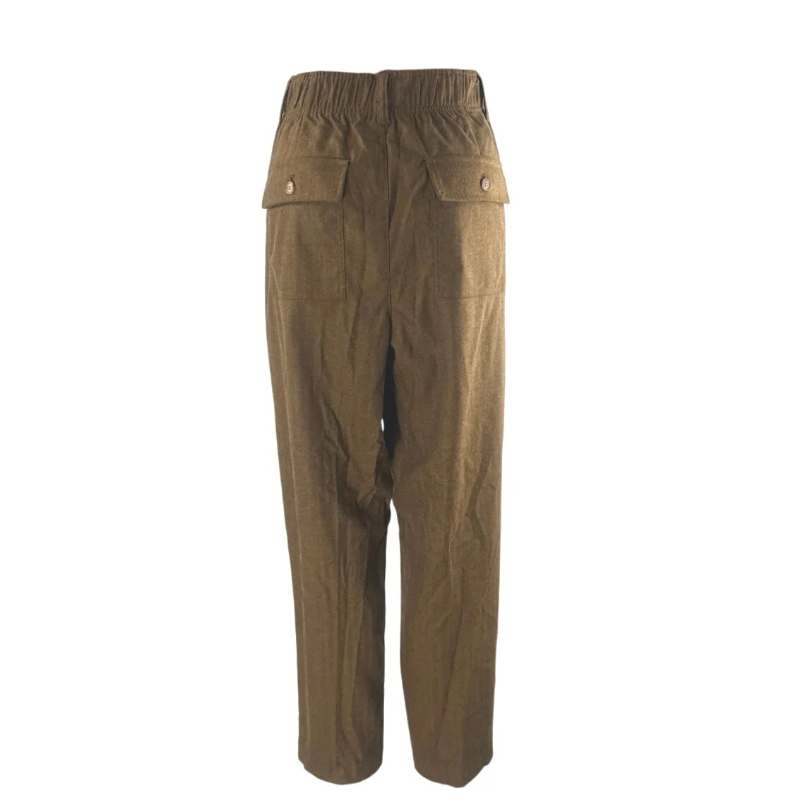 NEW GAP Women's Olive Green High Rise Wide Leg Baggy Trousers Pants Size 12 - Image 3