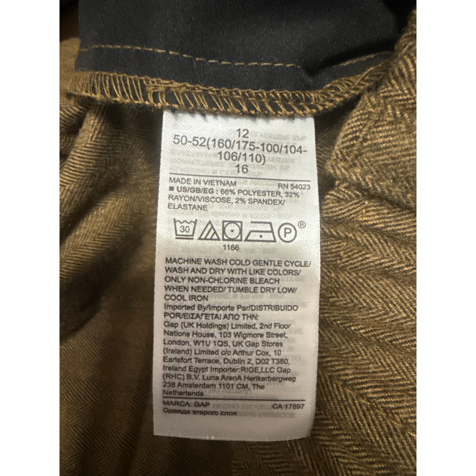 NEW GAP Women's Olive Green High Rise Wide Leg Baggy Trousers Pants Size 12 - Image 5