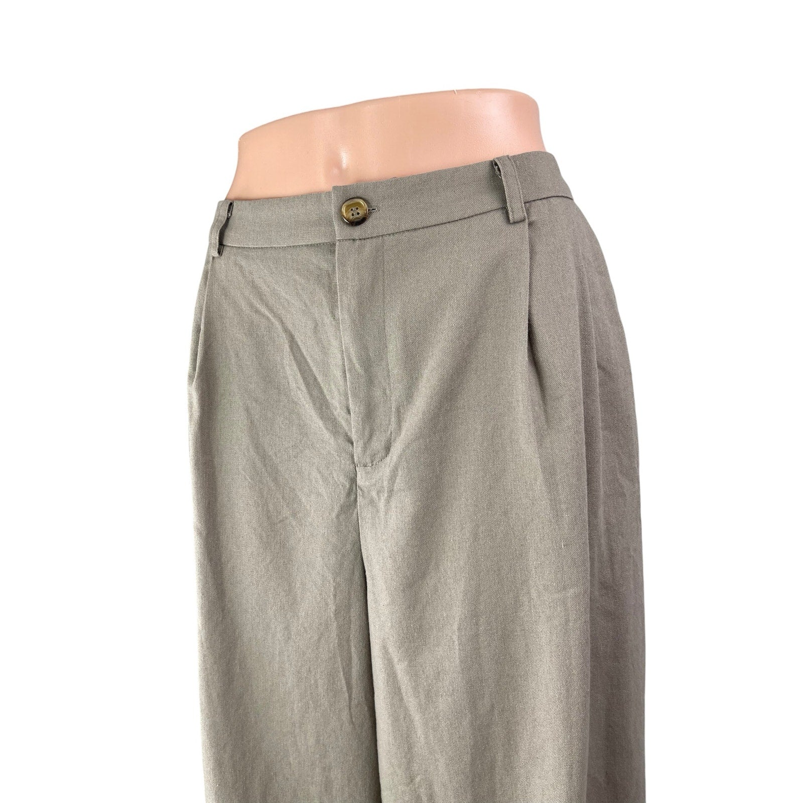 NEW Grace Karin Women's Brown High Elastic Waist Pleated Trousers Dress Pants L - Image 3