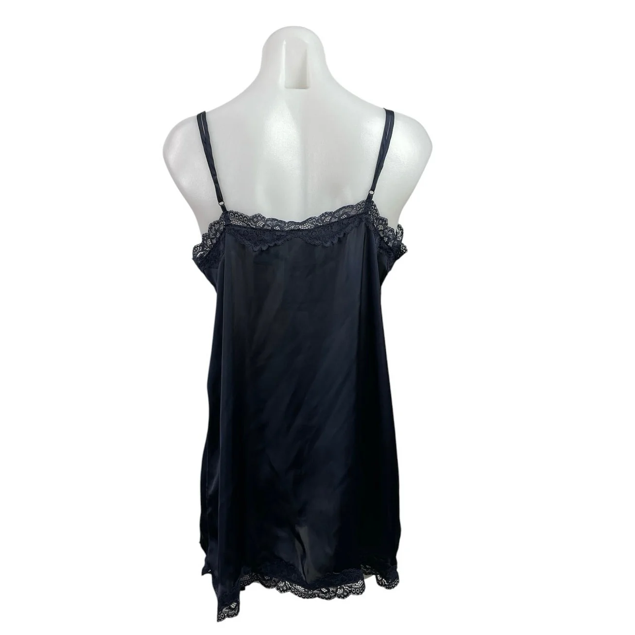 NEW H&M Satin Lace Sleeveless Cami Tank Slip Lingerie Nighties Sleepwear Dress M - Image 3