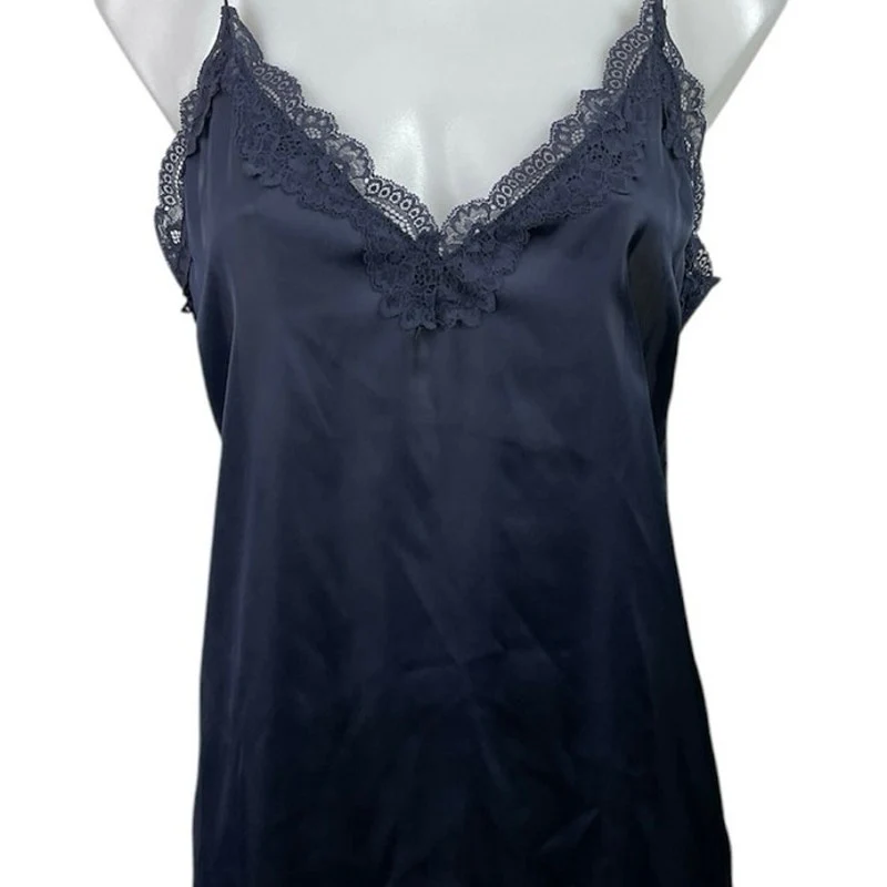 NEW H&M Satin Lace Sleeveless Cami Tank Slip Lingerie Nighties Sleepwear Dress M - Image 4
