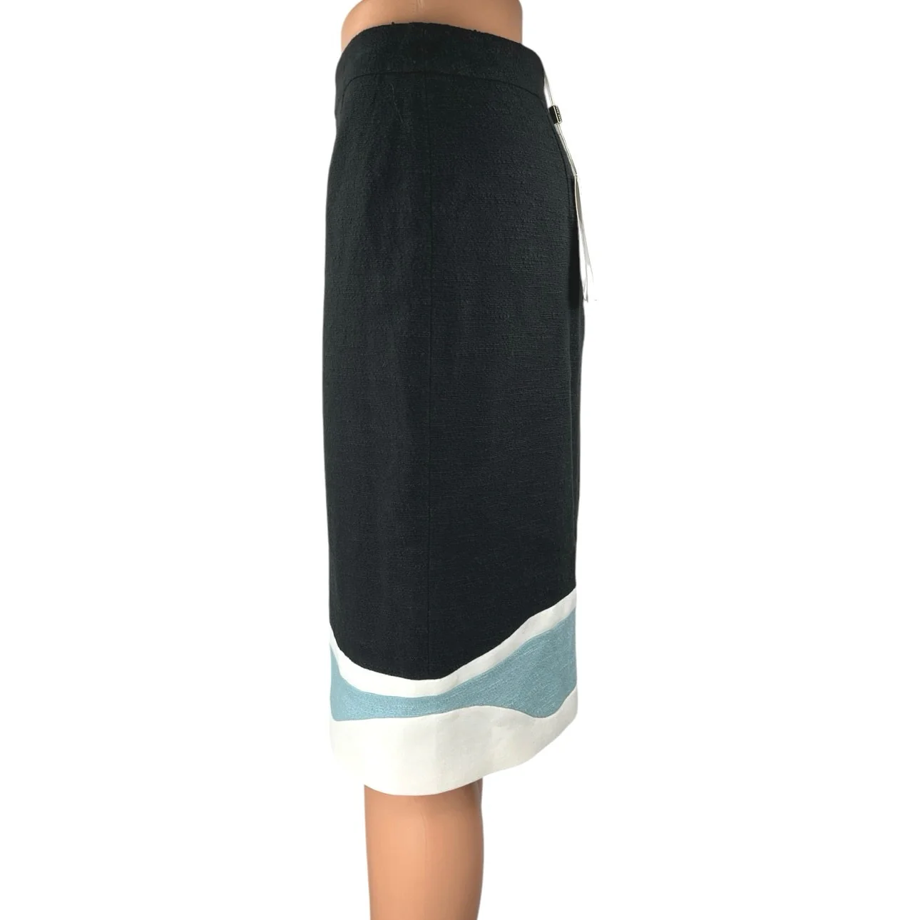 NEW Hugo Boss Black Multicolor Knee Length Knit Straight Pencil Skirt Size 16 - Image 2