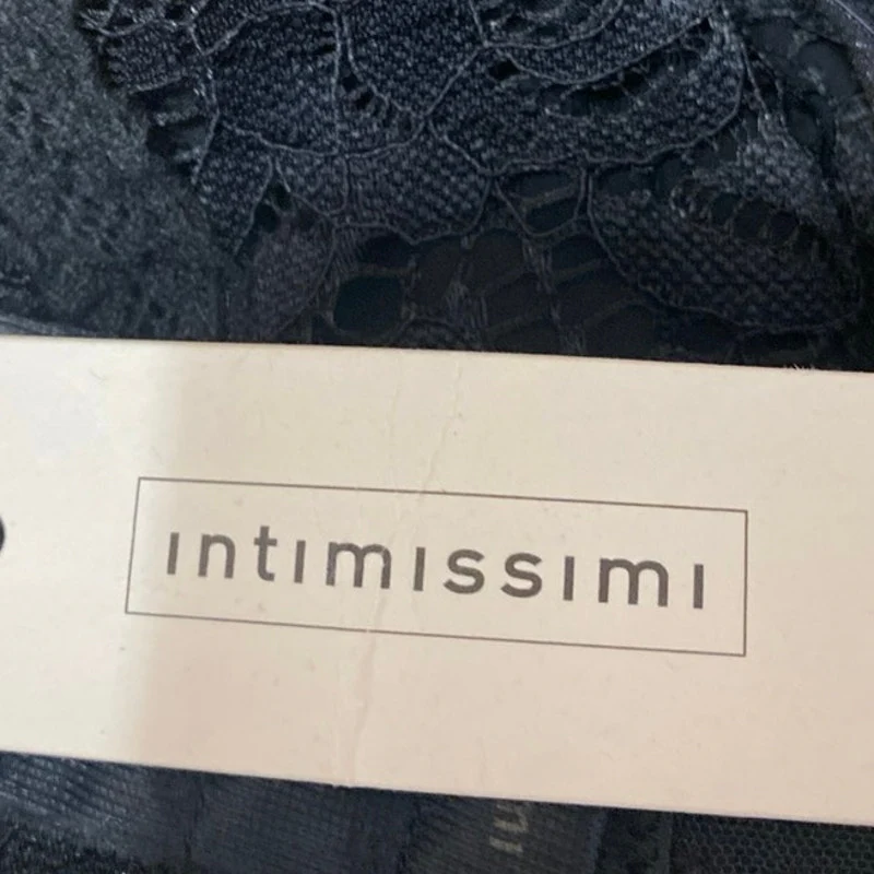 NEW Intimissimi Black Floral Lace Strappy Cami Camisole Lingerie Bra Top Sz 36B - Image 4