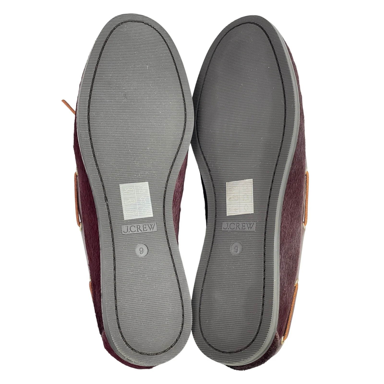 NEW J.Crew Haircalf Classic Womens Purple Leather Lace Up Flat Loafer Shoes Sz 9 - Image 4
