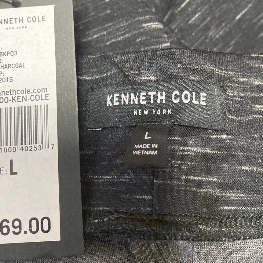 NEW Kenneth Cole Women's Black Charcoal High Waisted Pull On Leggings Pants Sz L - Image 4