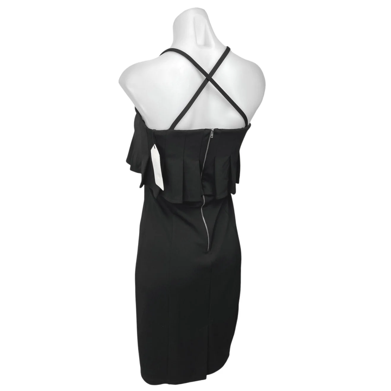 NEW Lavish Alice Black Sleeveless Cami Camisole Pencil Sheath Tank Dress 10 - Image 2
