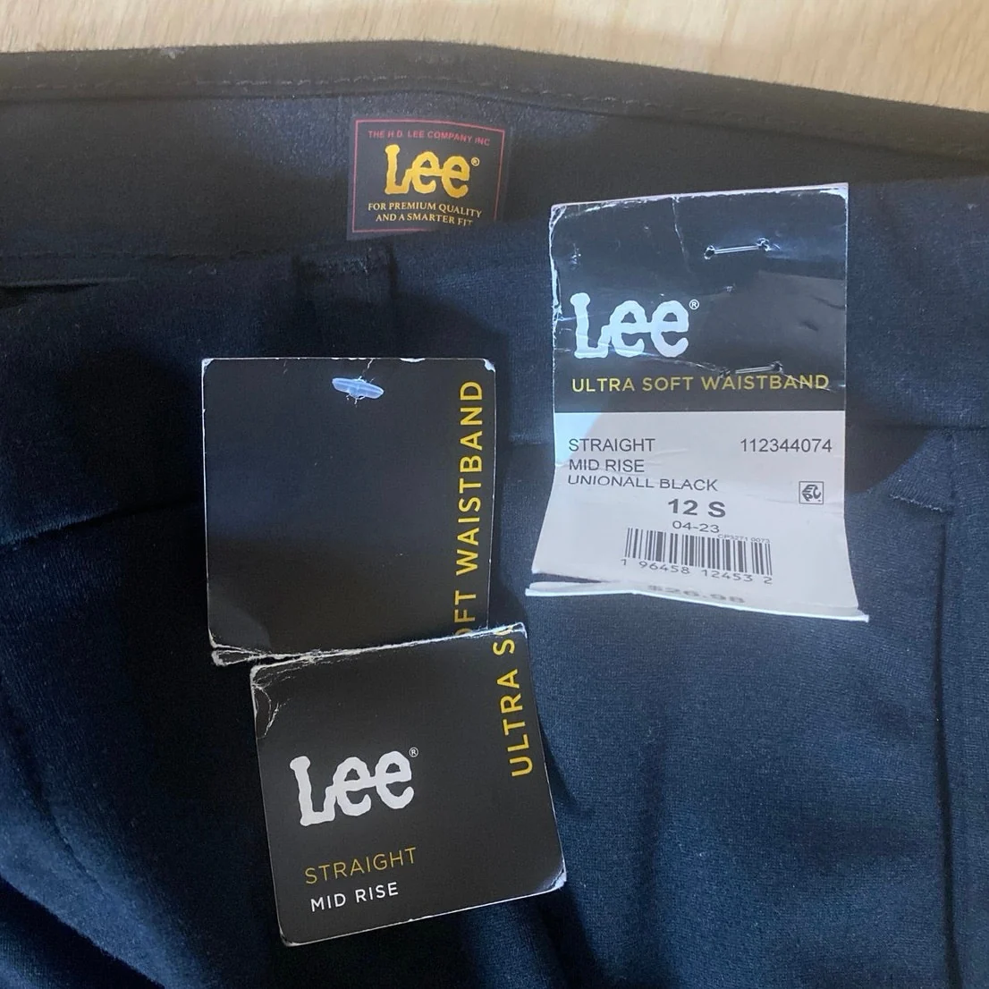 NEW Lee Women Black Mid Rise Palazzo Straight Wide Leg Trousers Dress Pants 12 S - Image 5