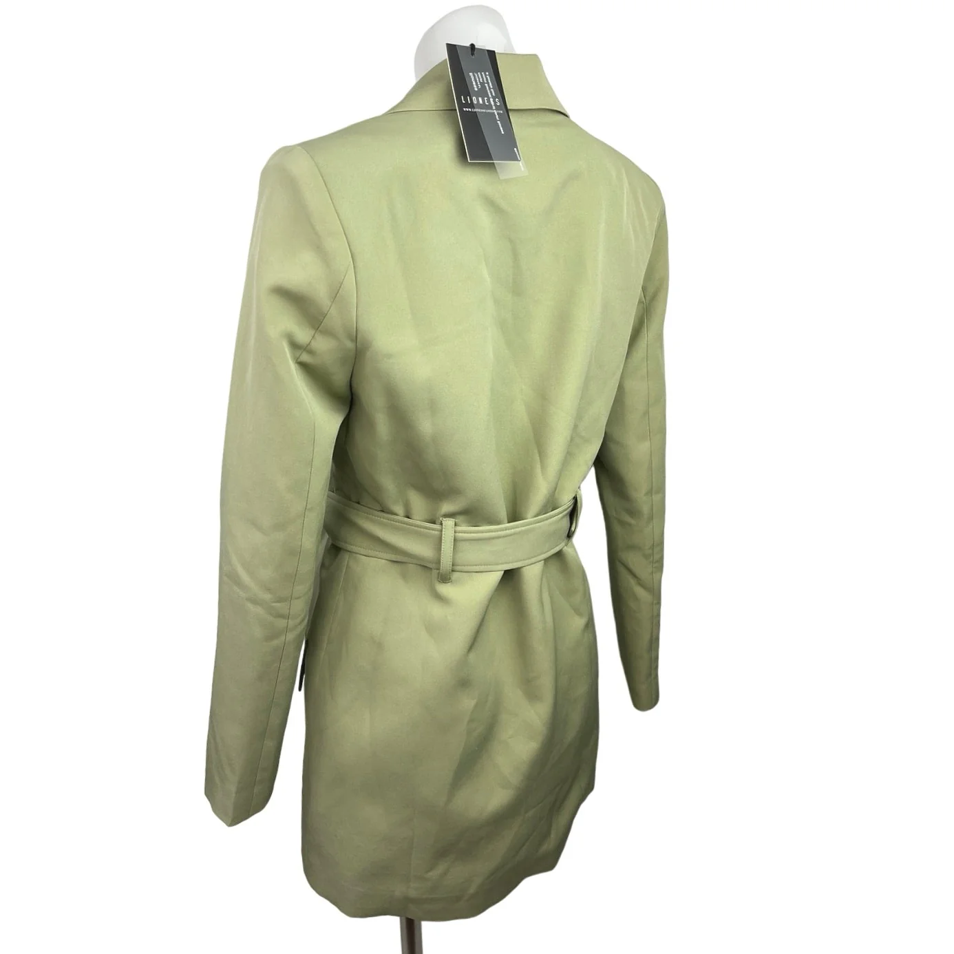 NEW Lioness Steinway Green Belted Tailored Collar Jacket Mini Blazer Dress Sz XS - Image 2