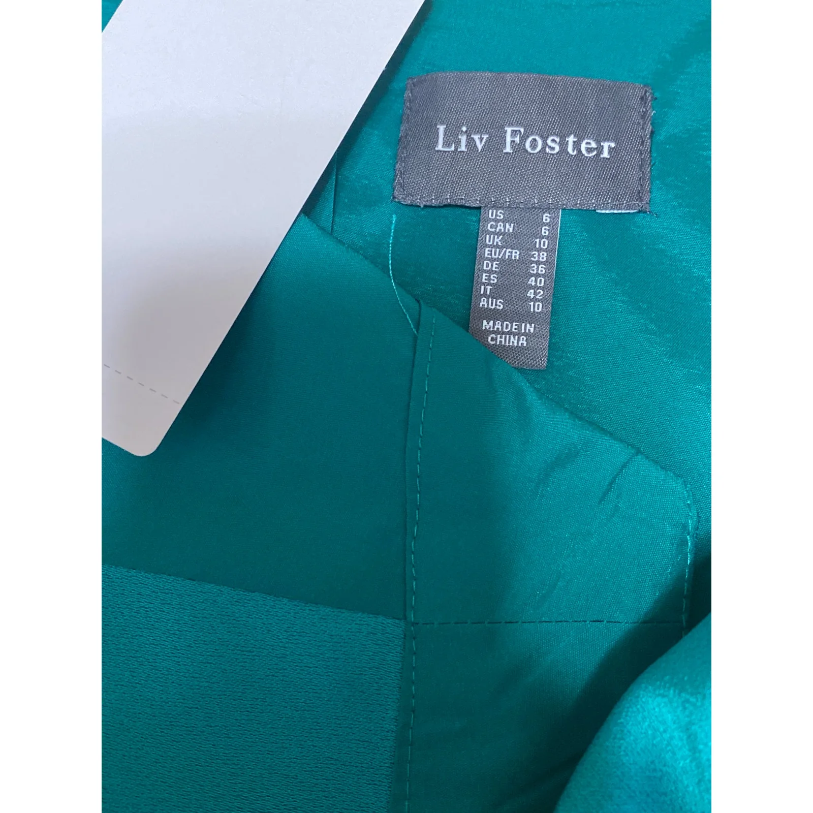 NEW Liv Foster Women's Green Satin Twist Front Crop Top Midi A-Line Skirt Set 6 - Image 5