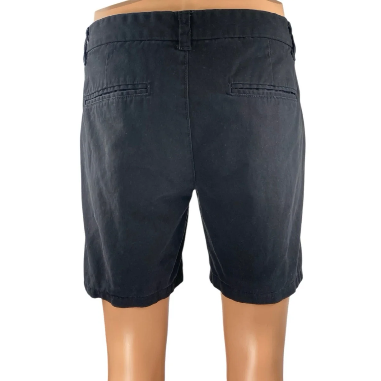 New Look Men's Black High Waisted Slim Leg Casual Khaki Chino Shorts Size 32 - Image 3