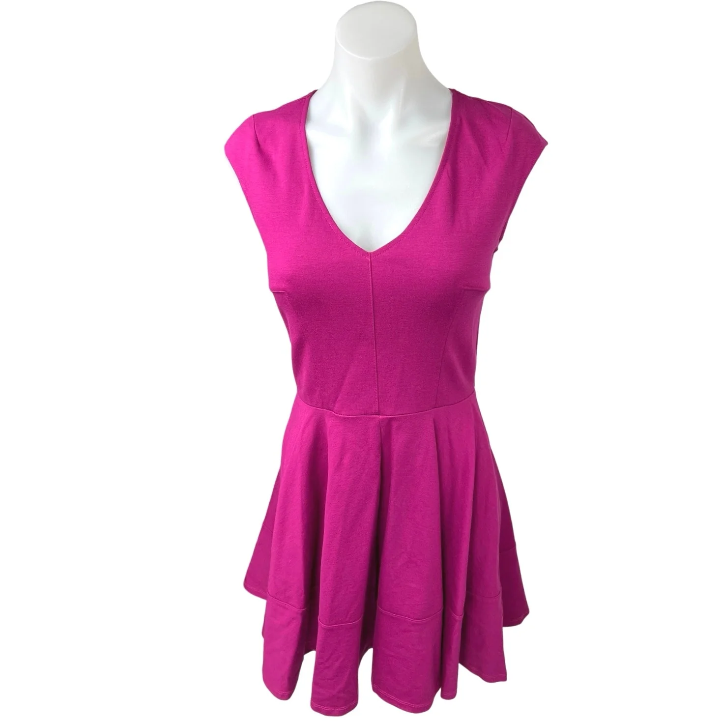 NEW Love...ady Purple Sleeveless Scoop Neck Stretch Mini Fit & Flare Dress Sz M