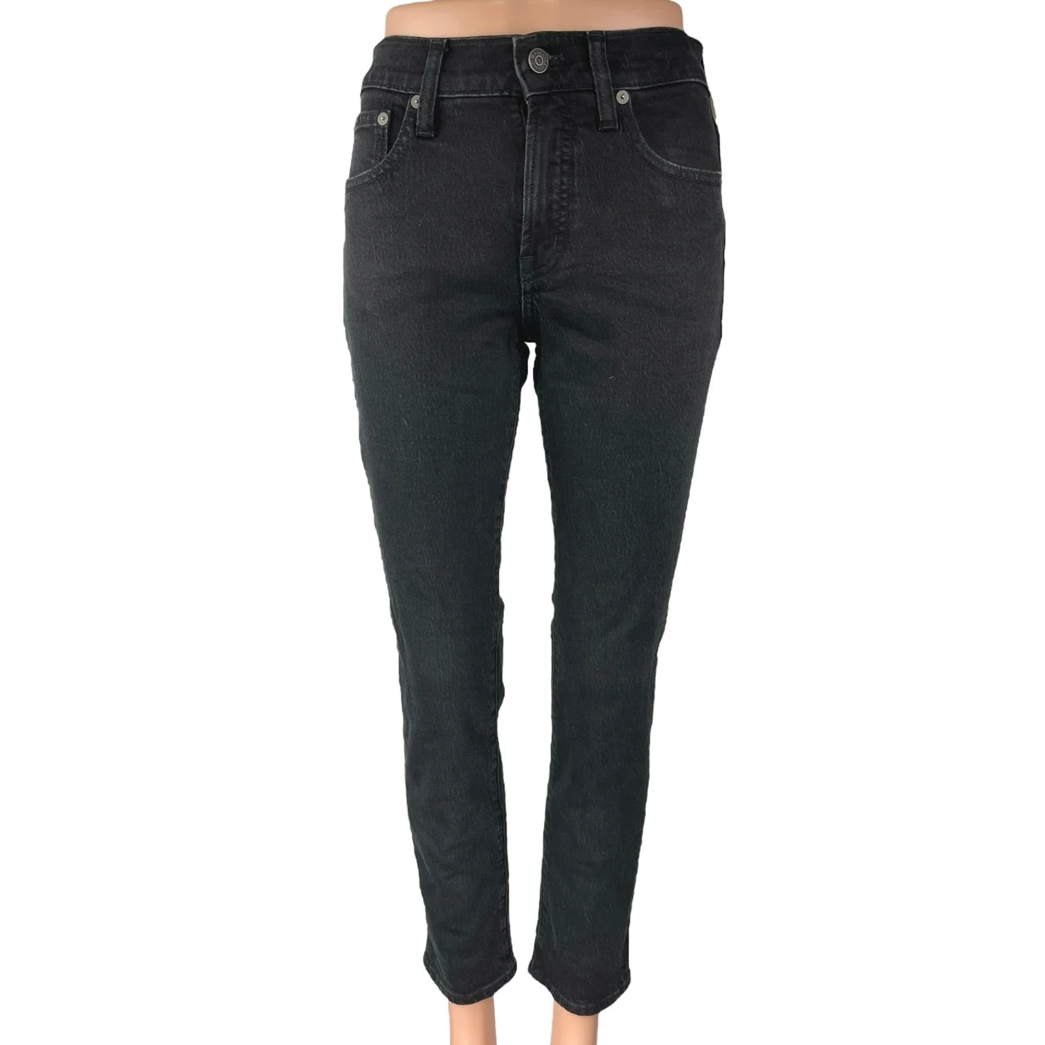 NEW Madewell The Perfect Vintage Women's Black Mid Rise Skinny Denim Jeans 23