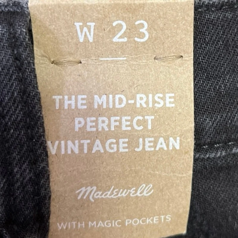 NEW Madewell The Perfect Vintage Women's Black Mid Rise Skinny Denim Jeans 23 - Image 5