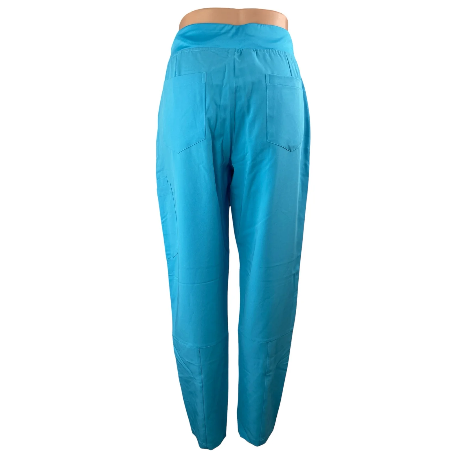 NEW Mandala Women's Pacific Blue Slim Straight Nurse Medical Scrub Pants Size S - Image 2