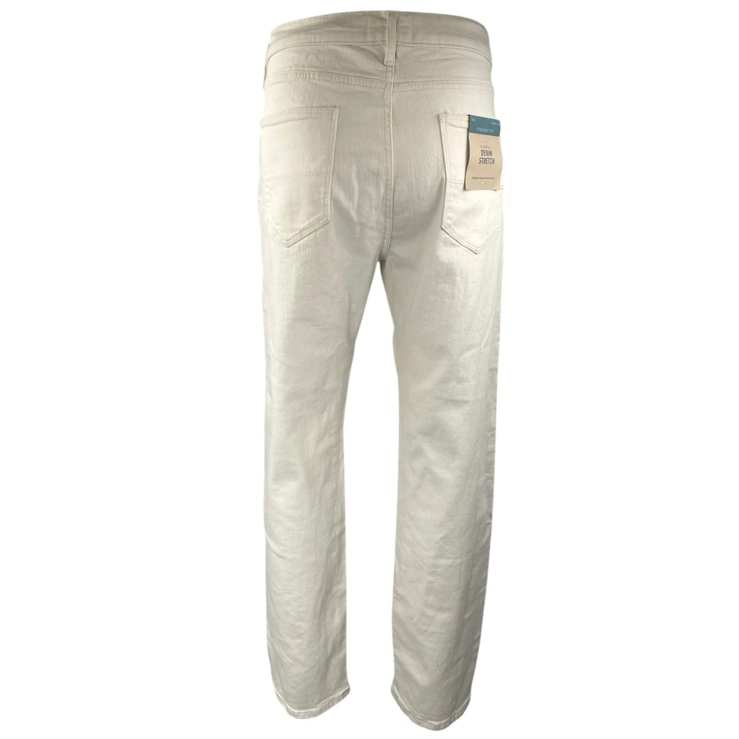 NEW Marks & Spencer Men's White Straight Fit Stretch Denim Jeans Pants Size 36 - Image 3