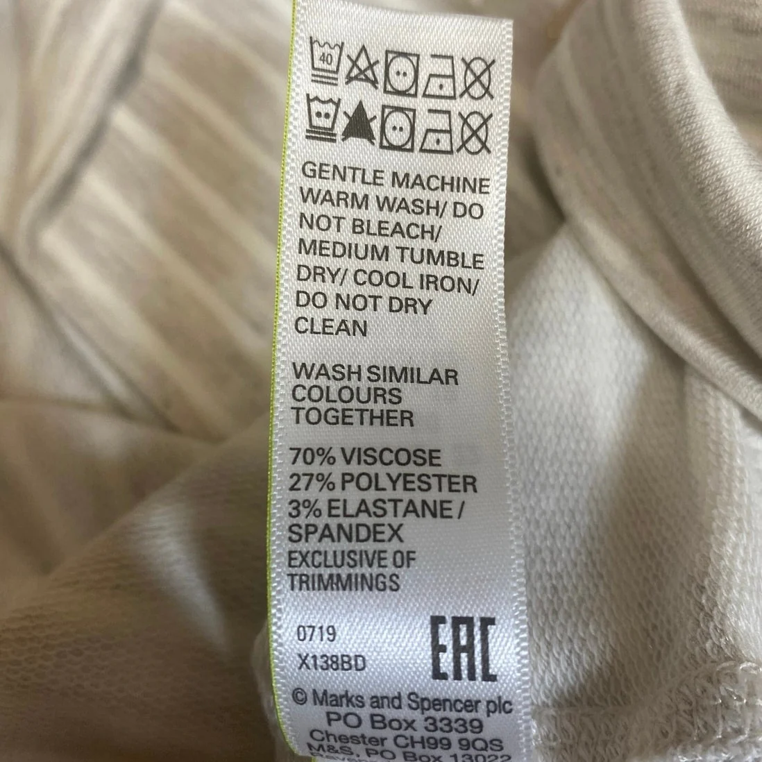 NEW Marks & Spencer Stripe Hooded Long Sleeve Casual Lounge Tee T-Shirt Top 18 - Image 7