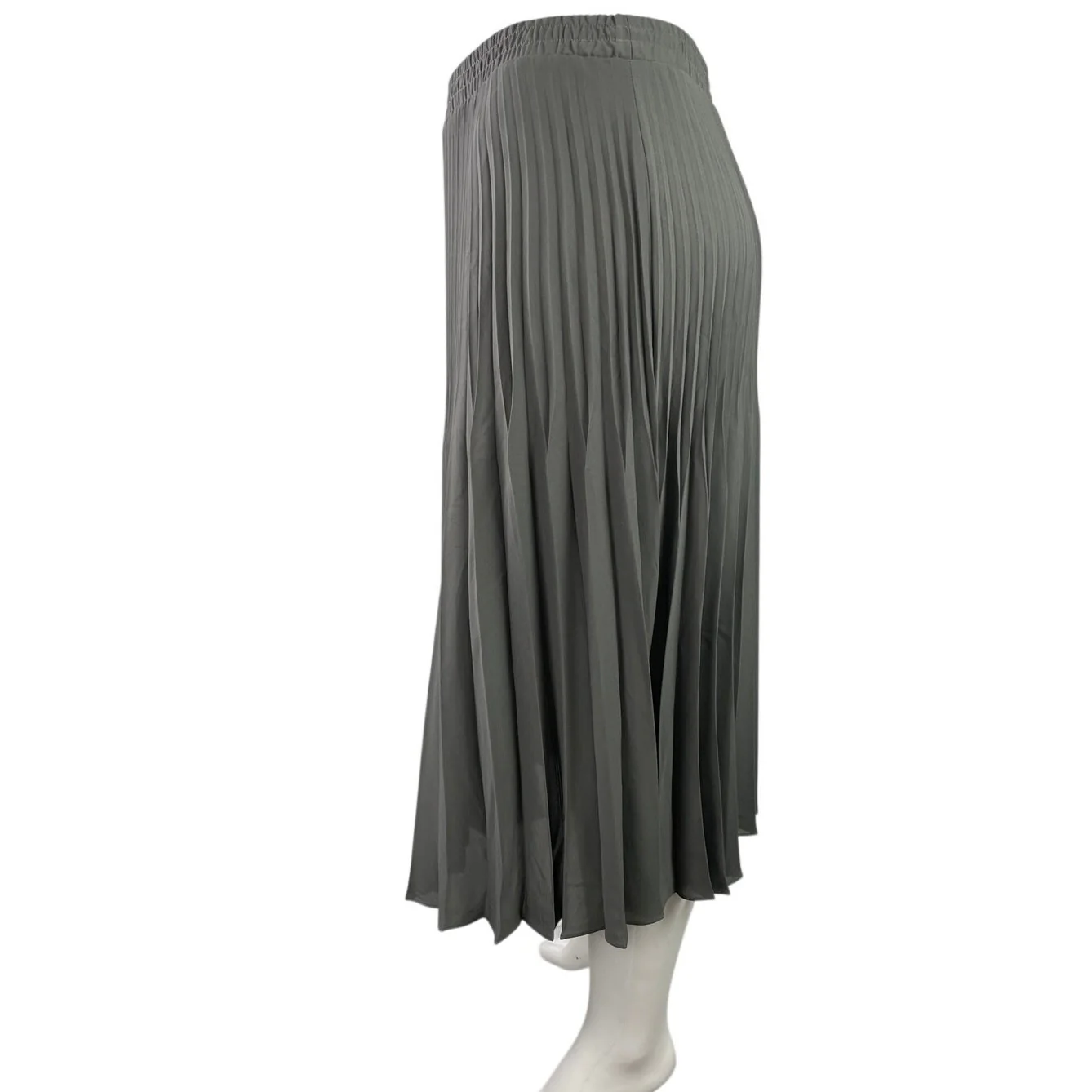 NEW Max Studio Women's Green Pleated High Waisted Maxi Flared A-Line Skirt Sz XL - Image 2