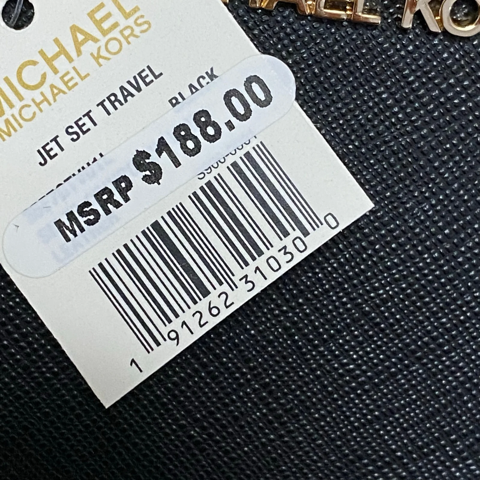 NEW Michael Kors Jet Set Travel Black Zip Card Coin Purse Pouch Wallet OS - Image 5