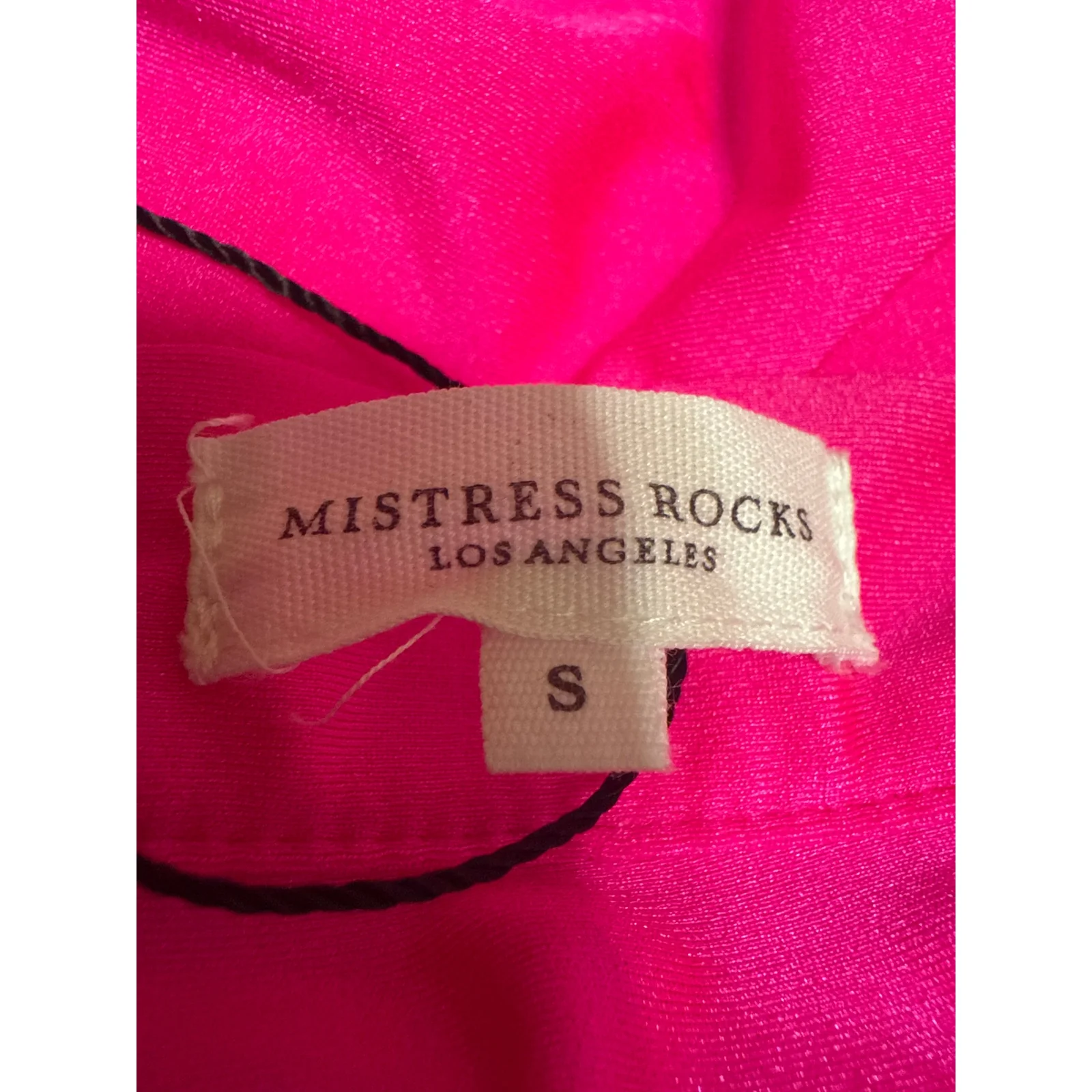 NEW Mistress Rocks Pink Sleeveless Strapless Ruched Bandeau Tube Crop Top Size S - Image 3