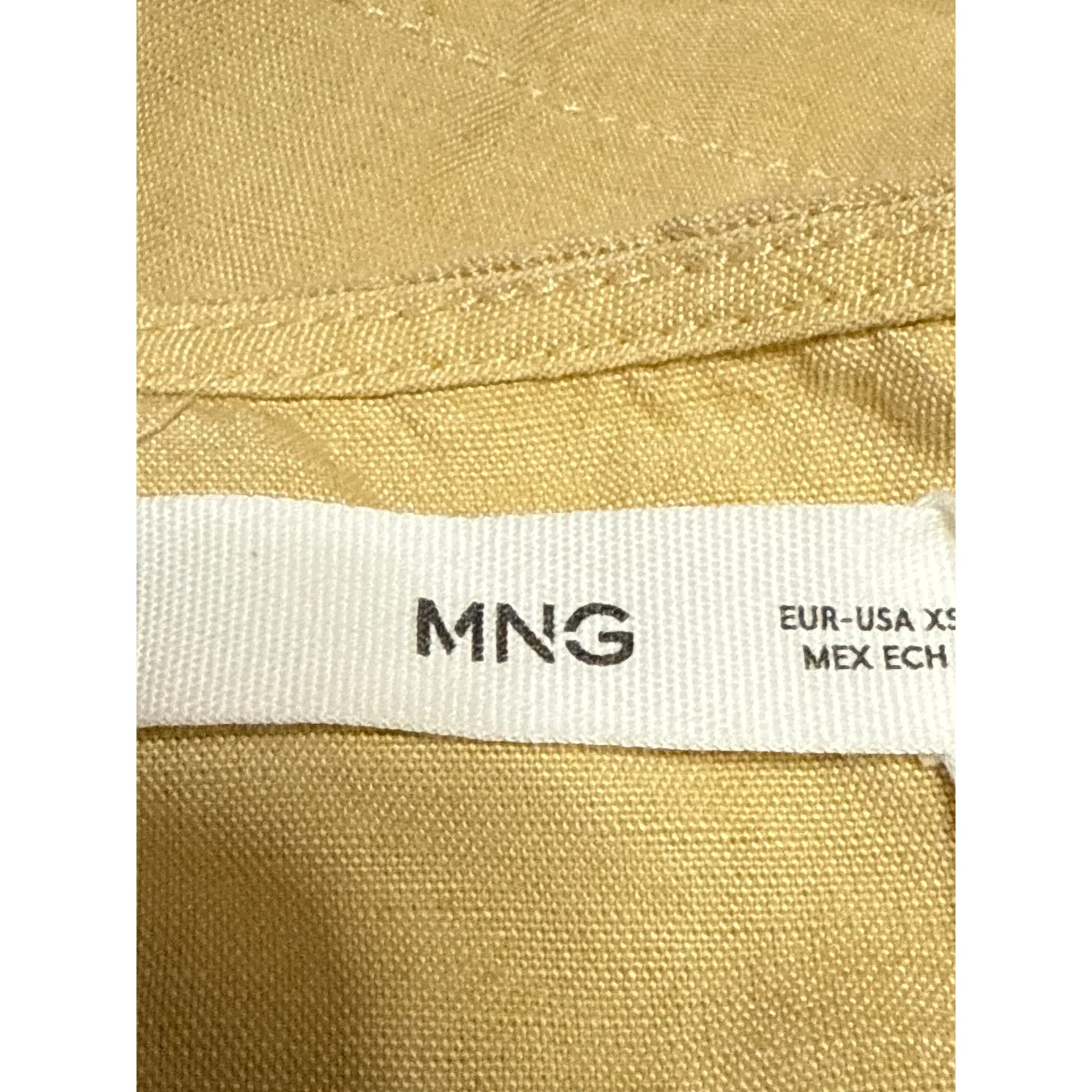 NEW MNG Mango Yellow Sleeveless Halter Tie Knot Open Back Vest Crop Top Size XS - Image 3
