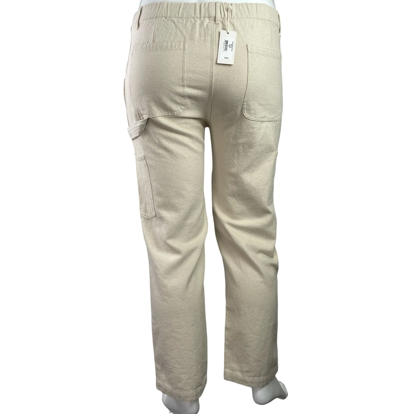 NEW Mollusk California White High Ride Straight Leg Cargo Denim Jeans Pants XL - Image 3