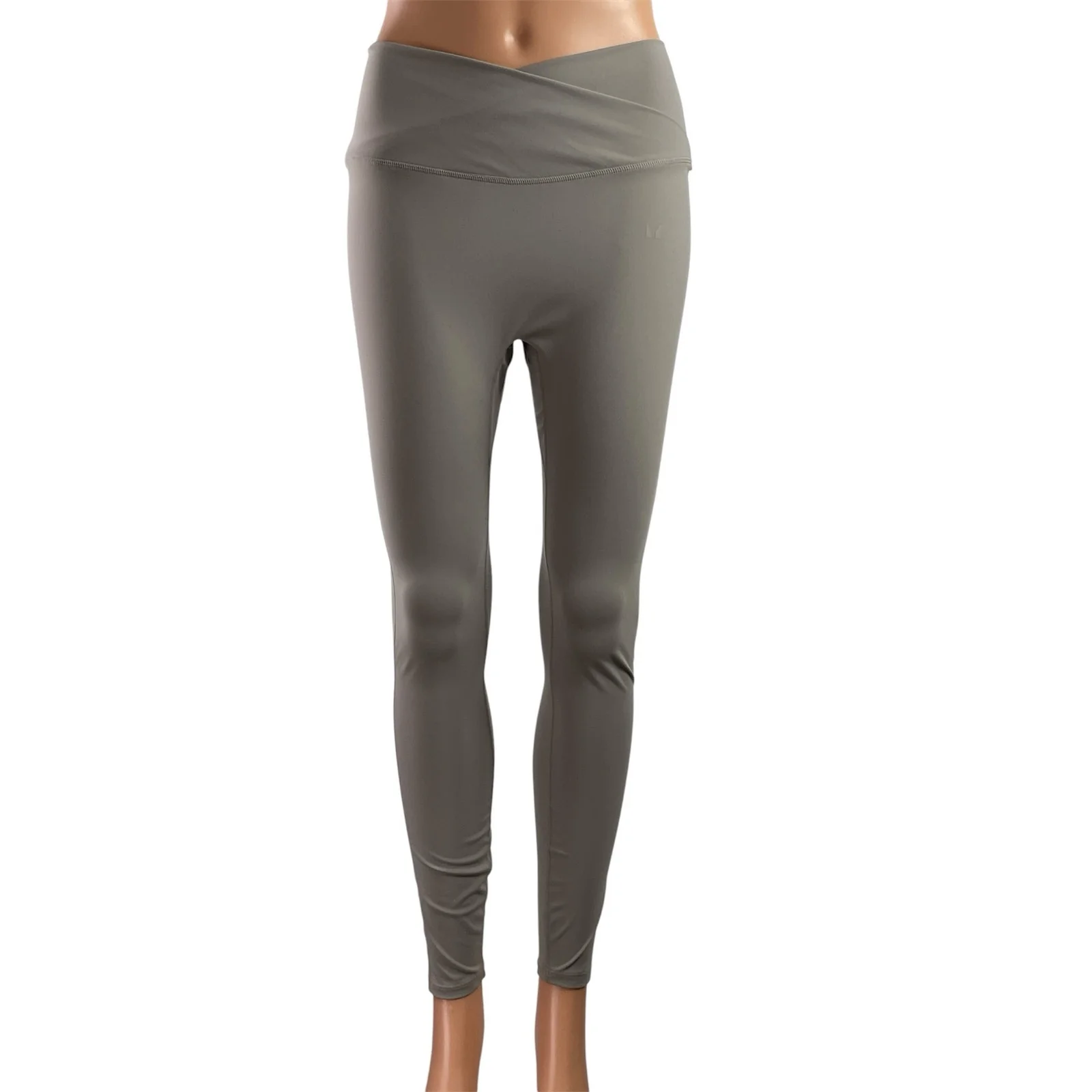 NEW MP Tempo Womens Gray Mid Rise Skinny Activewear Workout Leggings Pants Sz M