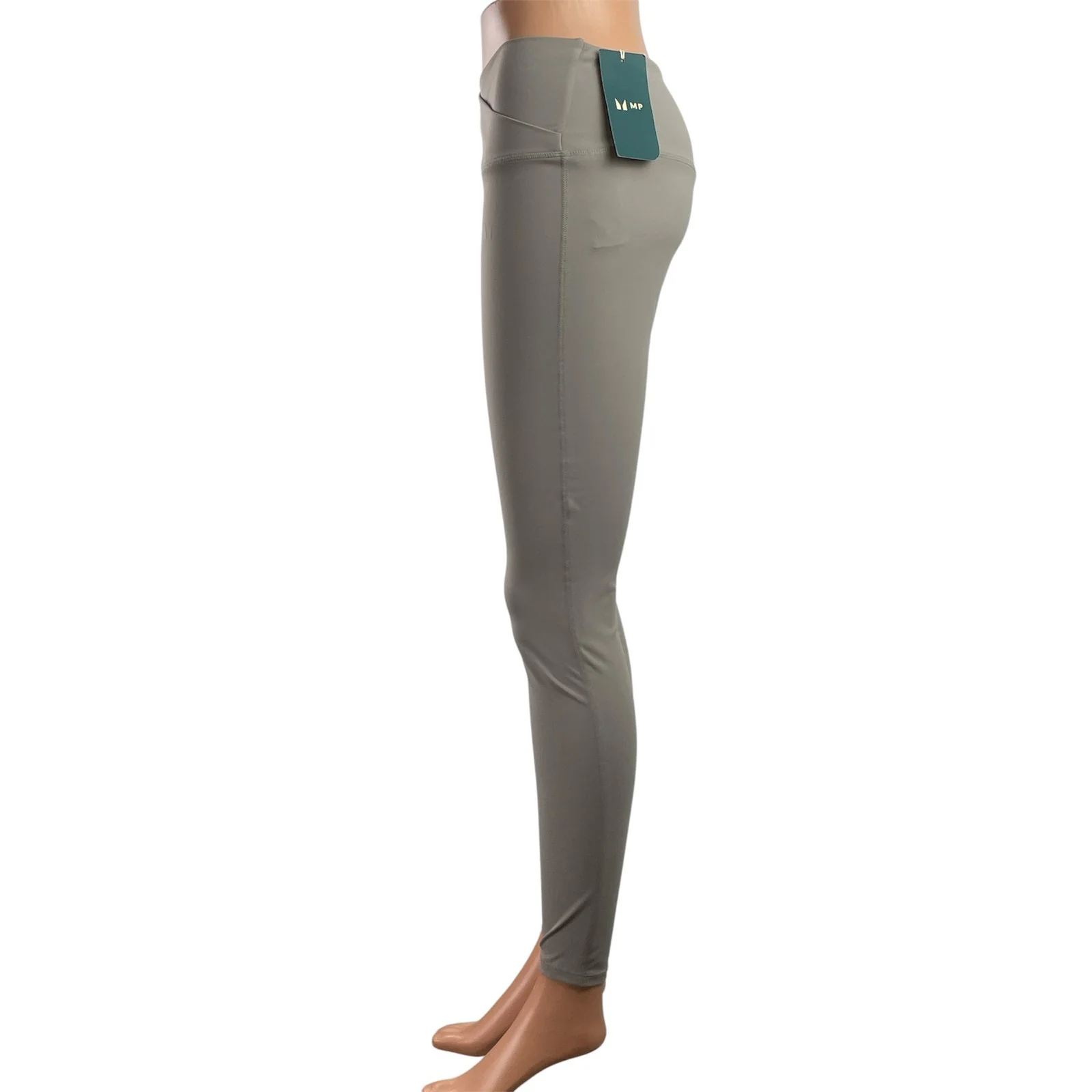 NEW MP Tempo Womens Gray Mid Rise Skinny Activewear Workout Leggings Pants Sz M - Image 2