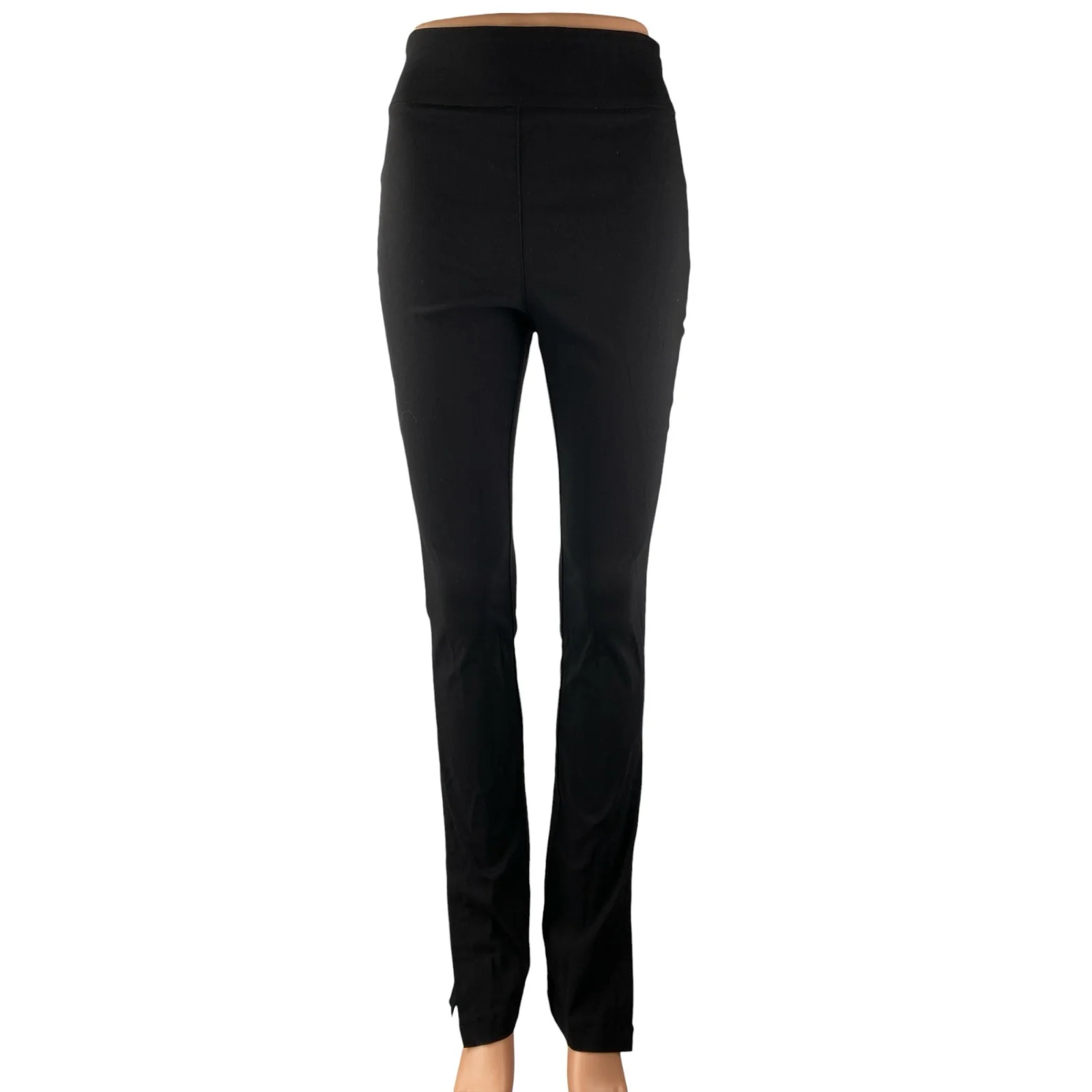 NEW NA-KD Black High Rise Slim Active Jean-ish Leggings Skinny Trousers Pants 36