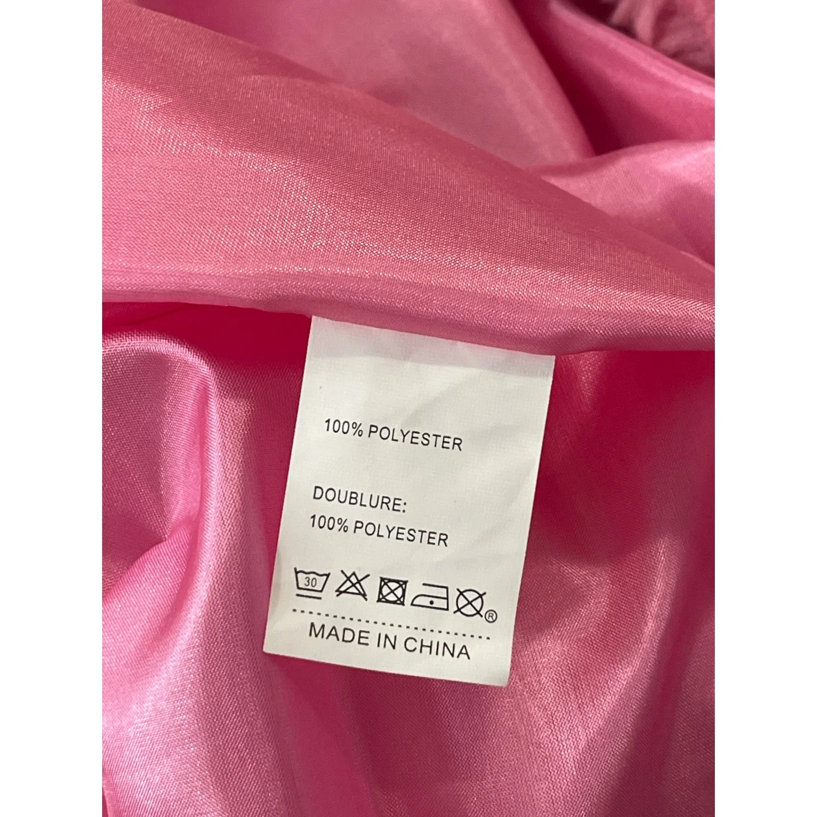 NEW Nasty Gal Pink Oversized Faux Fur Notched Collar Long Sleeve Coat Jacket M - Image 5
