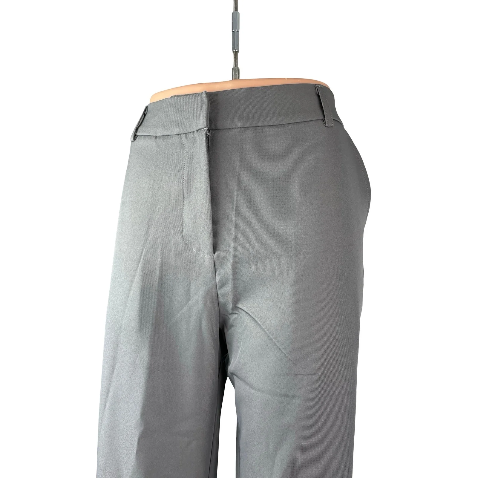 NEW Ni Min Women's Gray Straight Leg Loose High Waisted Trousers Pants Size S - Image 2
