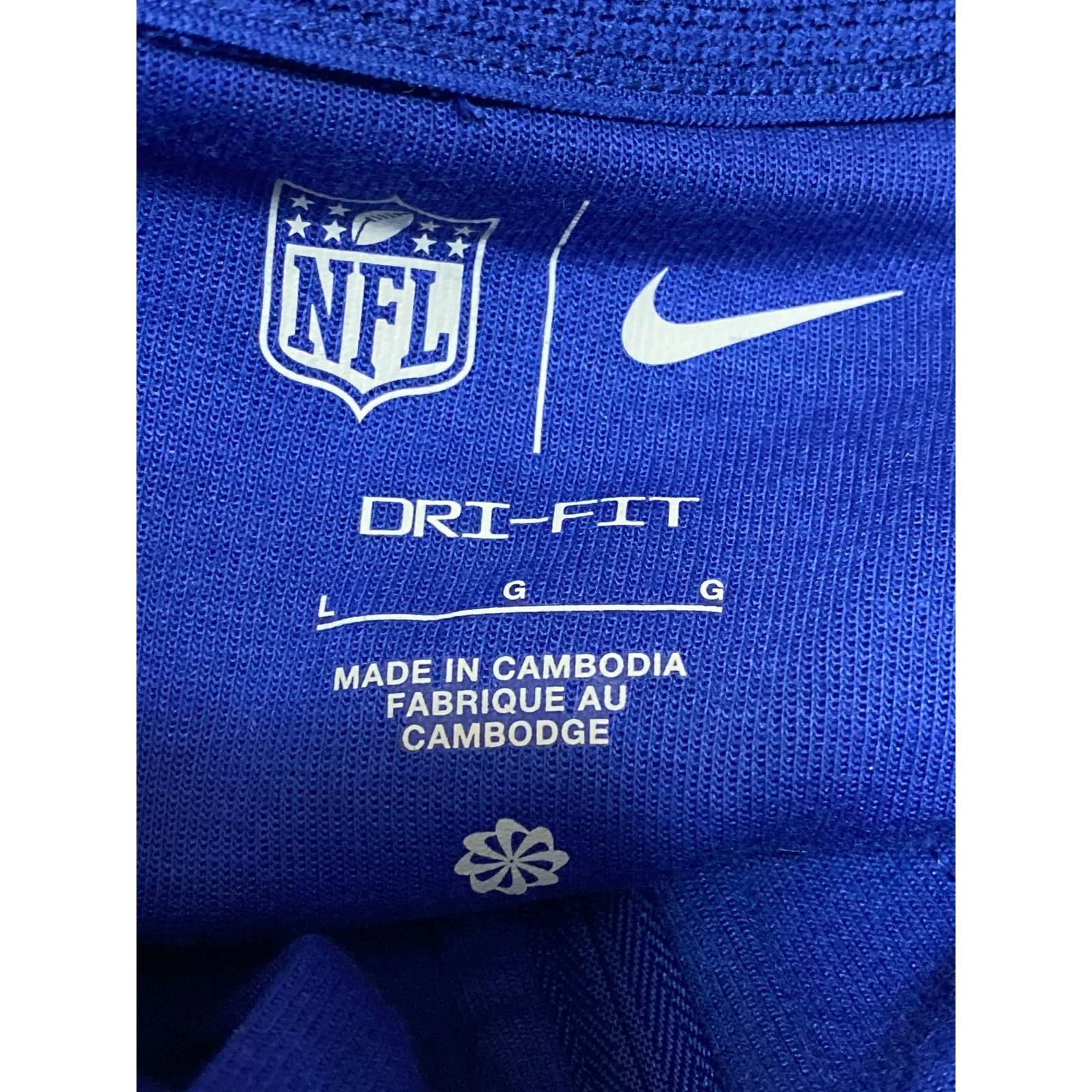 NEW Nike New York Giants Dri-Fit Mens Blue Crew Neck Long Sleeve Sweatshirt Sz L - Image 5