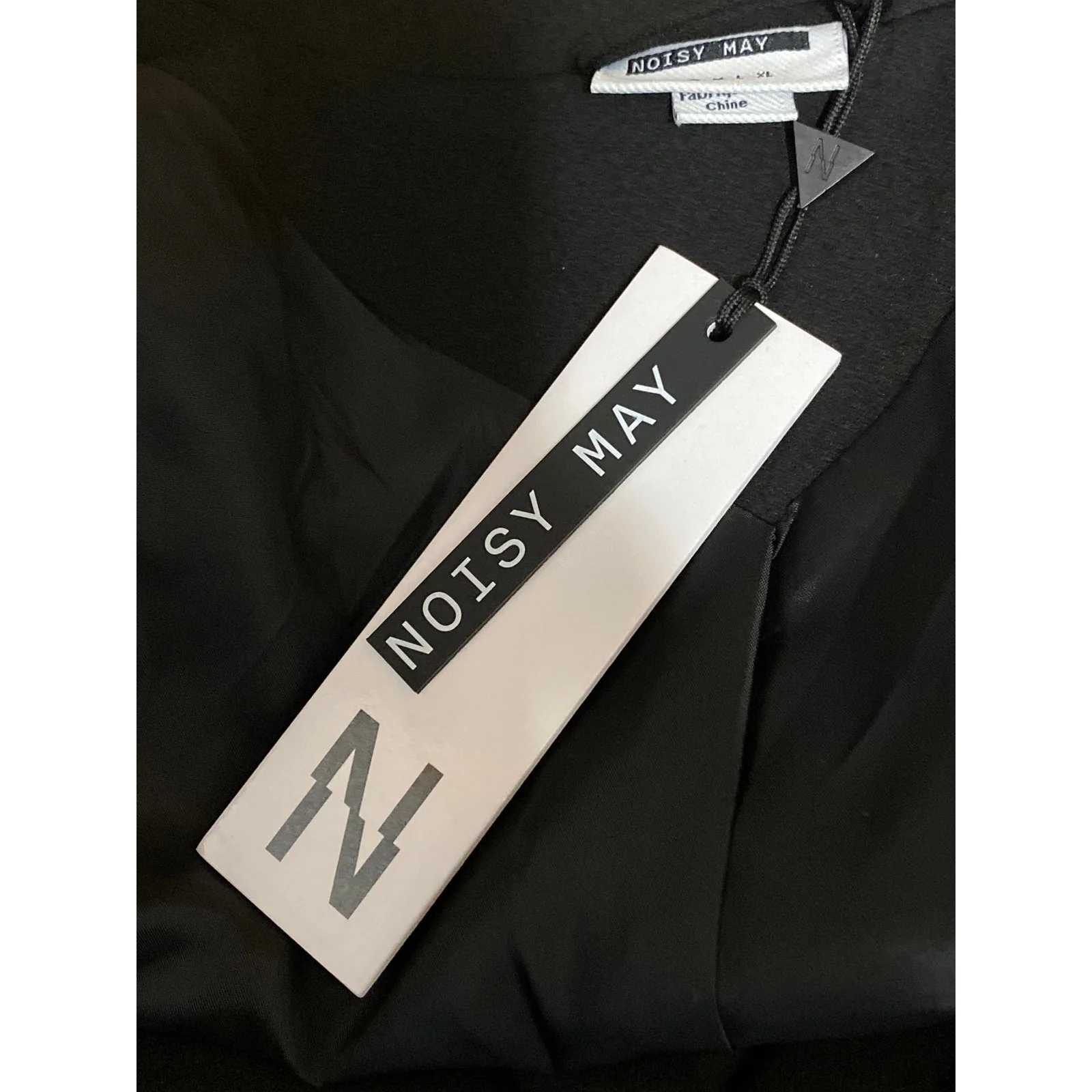 NEW Noisy May Black One Button Collared Long Sleeve Pocket Blazer Coat Jacket S - Image 5