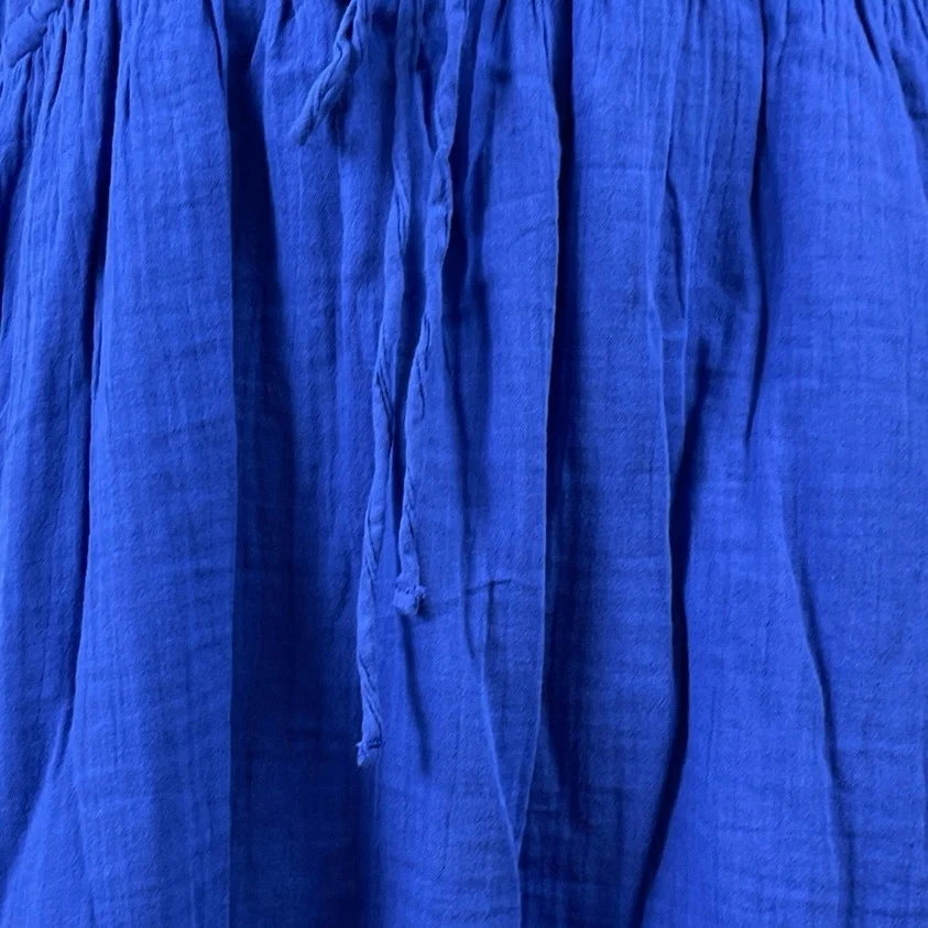 NEW Old Navy Poet Blue Puff Sleeve Mini Peasant Blouson Flare A-Line Dress Sz 4X - Image 2