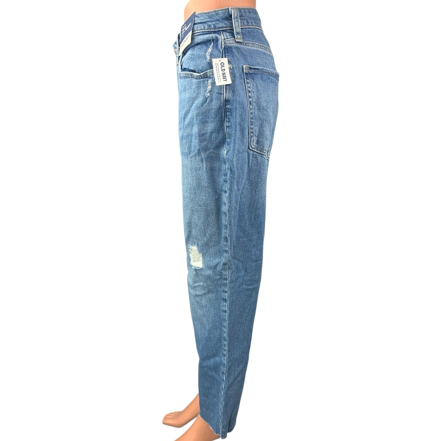 NEW Old Navy Women's Blue High Rise Curvy O.G. Straight Denim Jeans Size 12 - Image 2