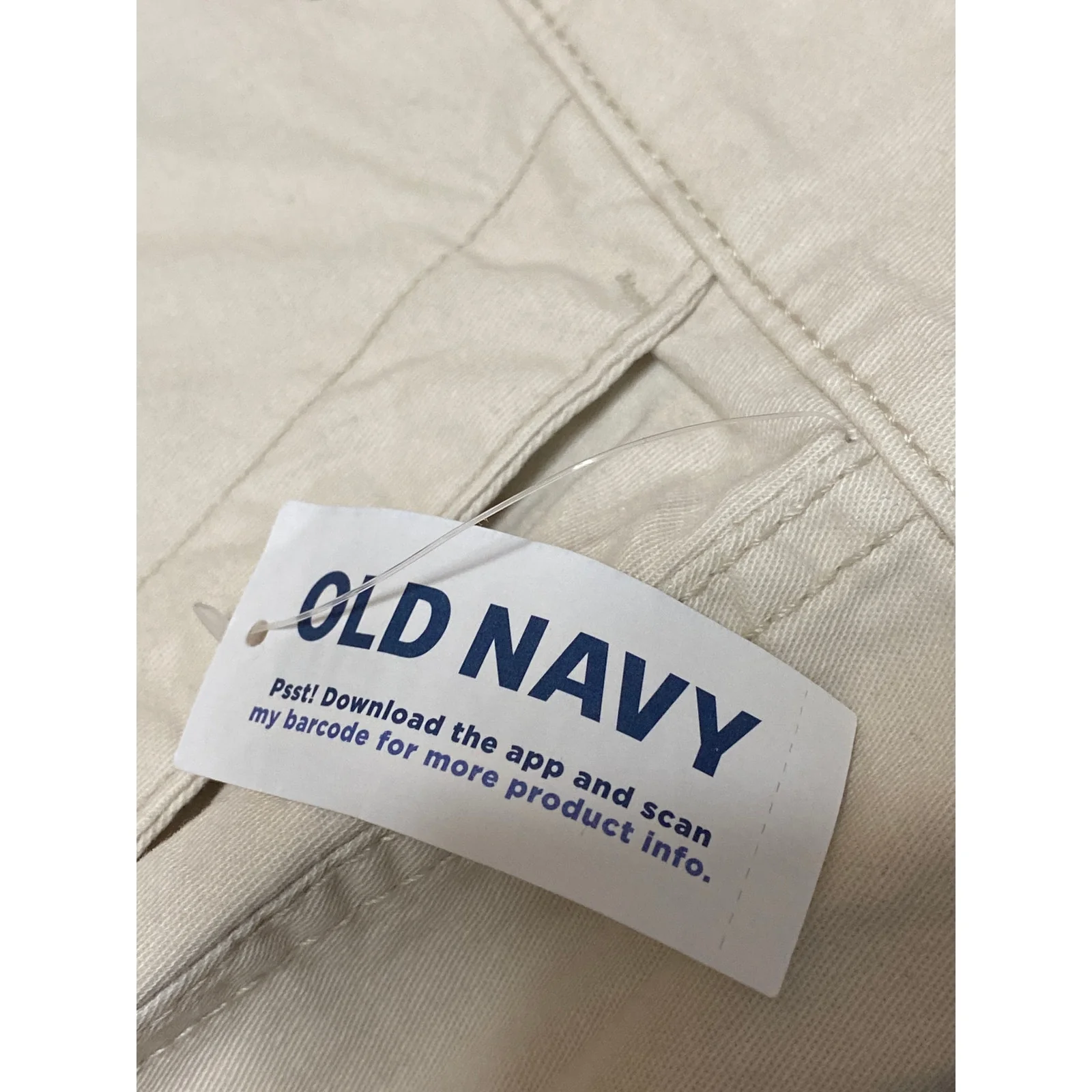 NEW Old Navy Women's Cream White High Waist Straight Tapered Chino Khaki Pants S - Image 3