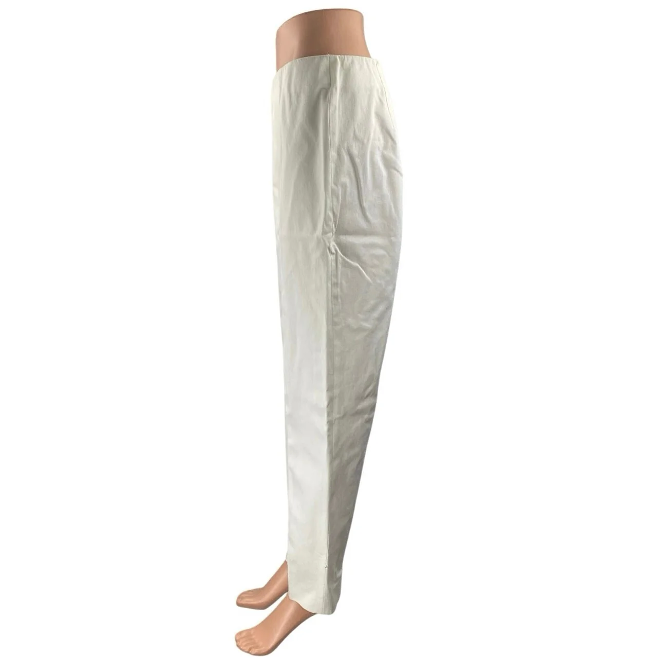 NEW Pearl by Lela Rose Susie White High Waisted Straight Trousers Dress Pants 10 - Image 2