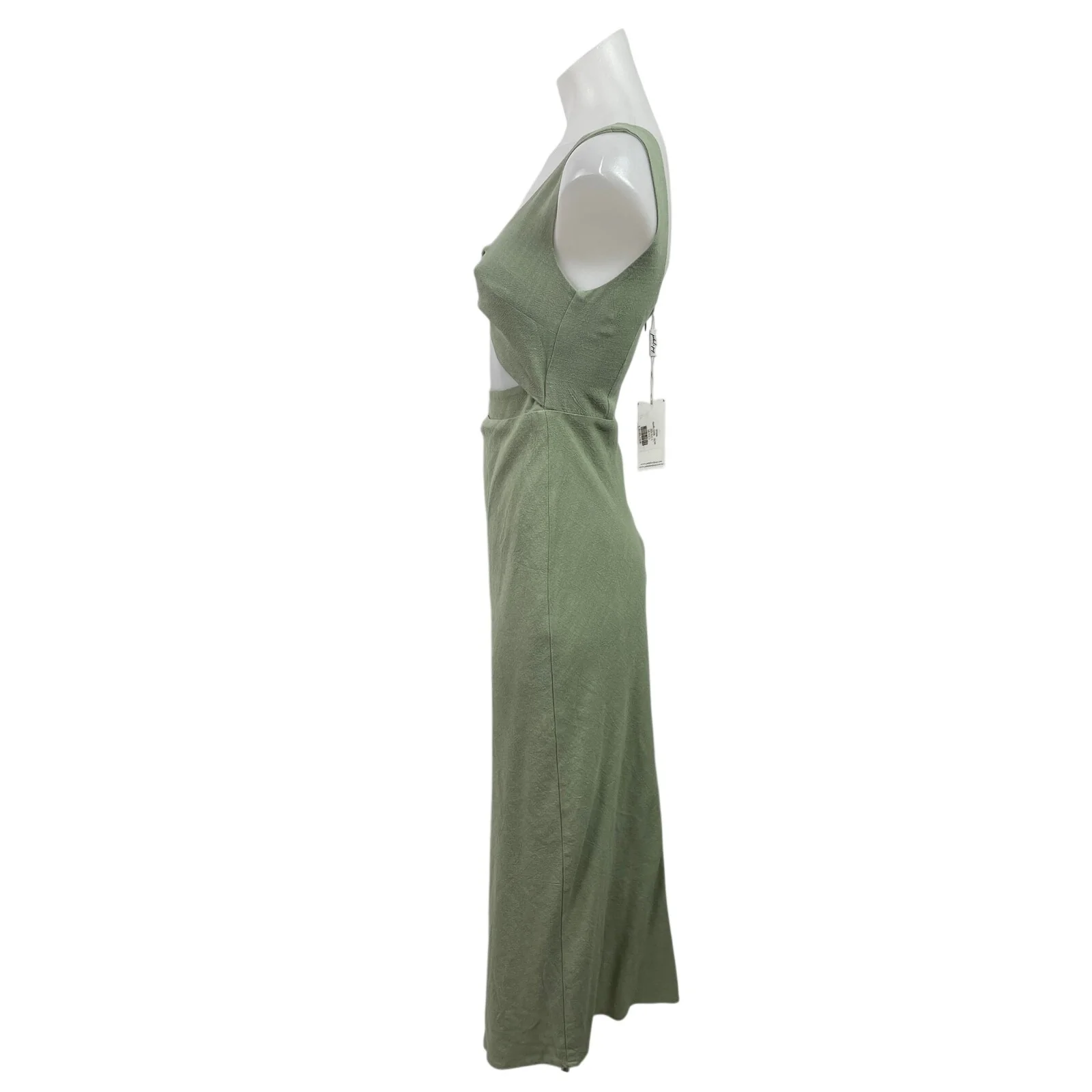 NEW Petal & Pup Apollo Green Sleeveless Twist Cut Out Maxi A-Line Tank Dress XS - Image 2