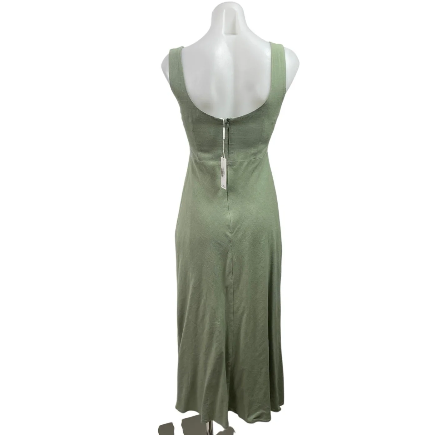 NEW Petal & Pup Apollo Green Sleeveless Twist Cut Out Maxi A-Line Tank Dress XS - Image 3