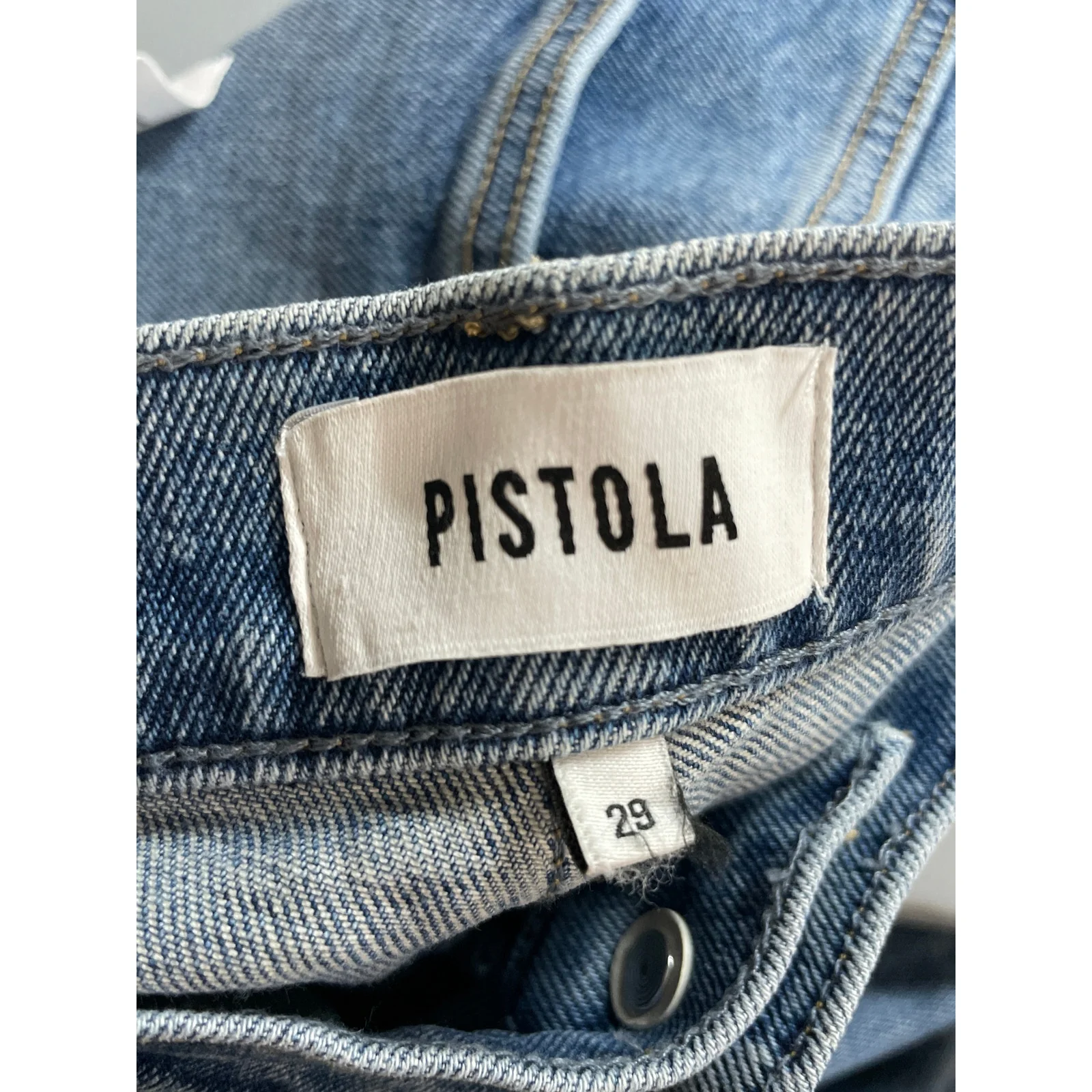 NEW Pistola Lennon Pintucked Women's Blue Flared Bootcut Denim Jeans Size 29 - Image 6